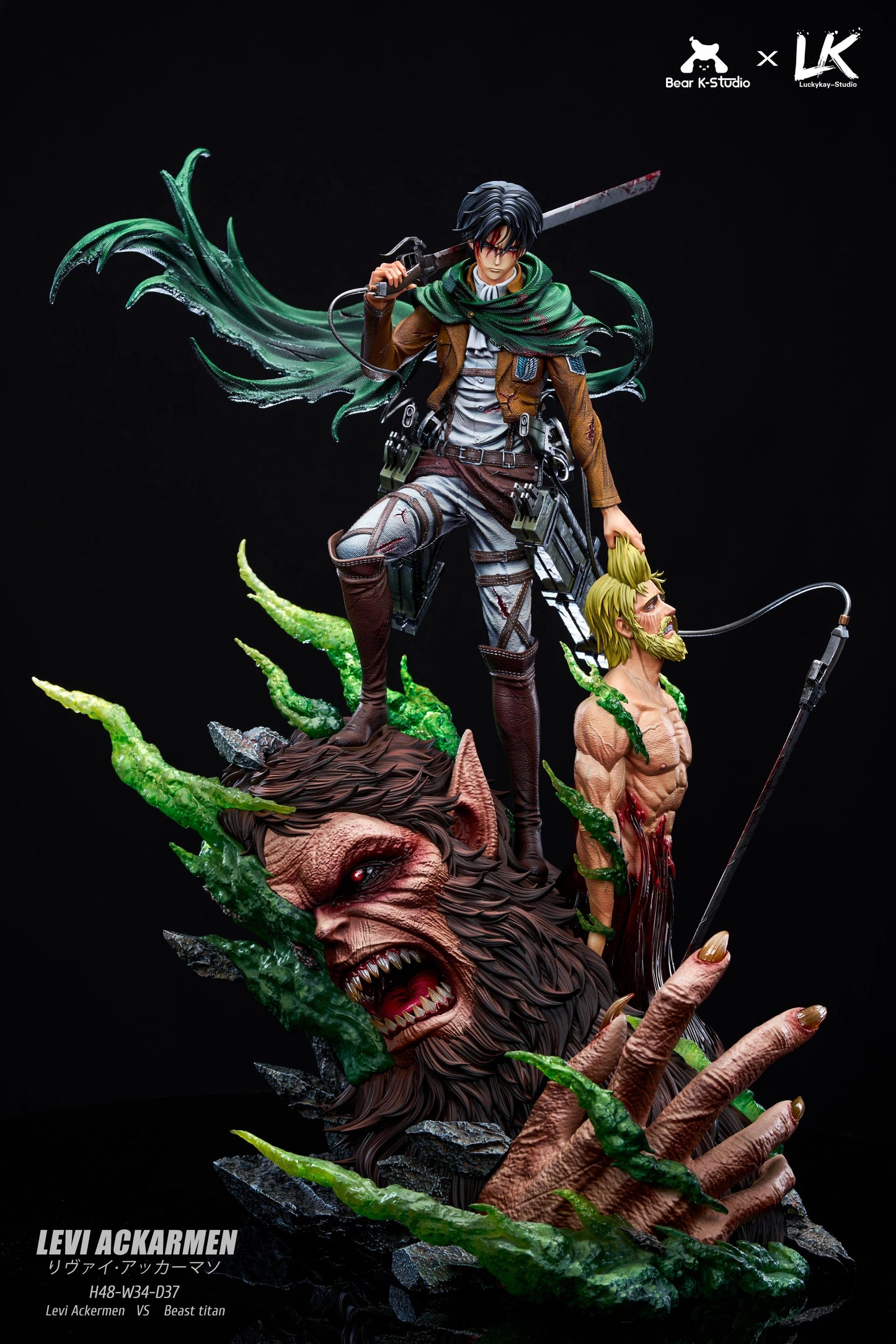 Preventa Resina Levi vs Zeke Figura Attack On Titan BK & LK  Estudio
