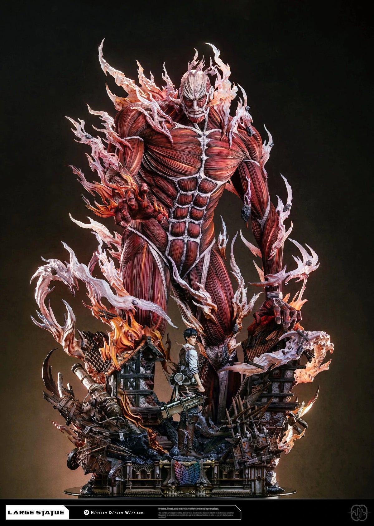 Preventa Resina Titan Colosal & Bertolt Hoover Figura Attack On Titan Hertz  Estudio