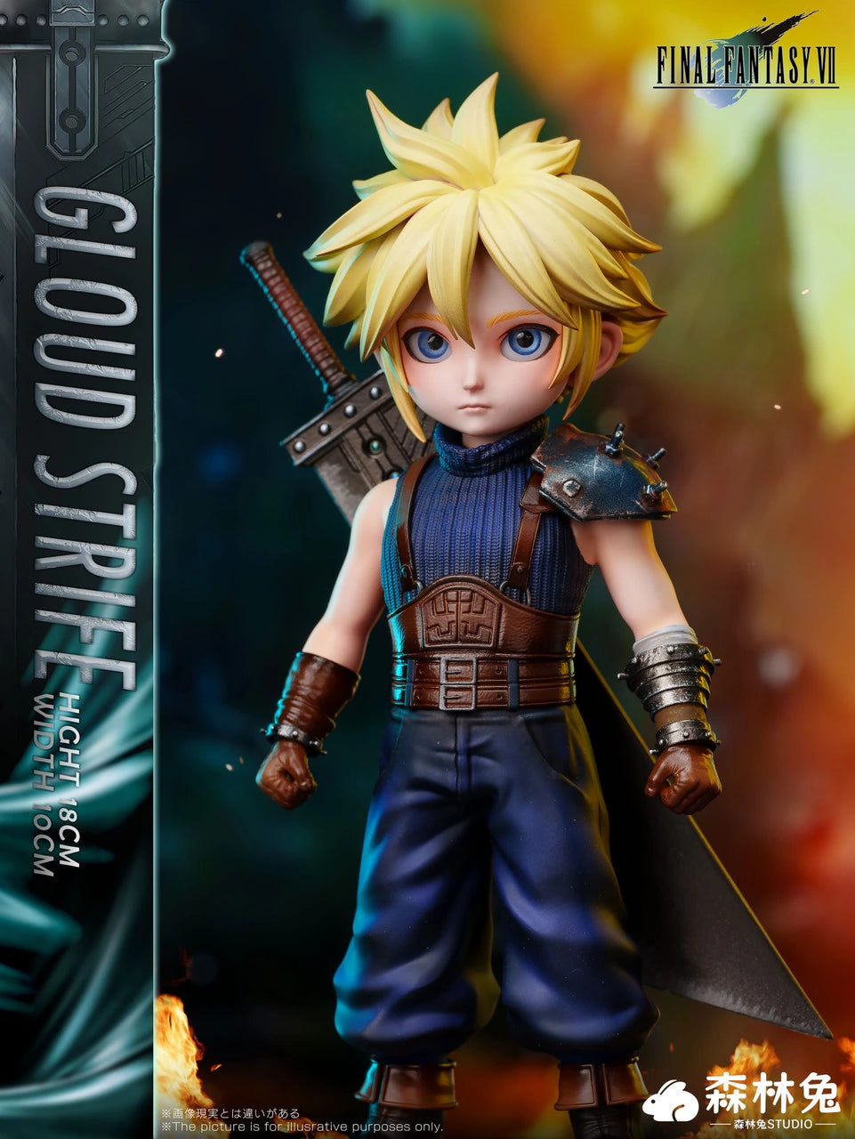Preventa Resina Cloud Strife Figura Final Fantasy VII Forest Rabbit Estudio