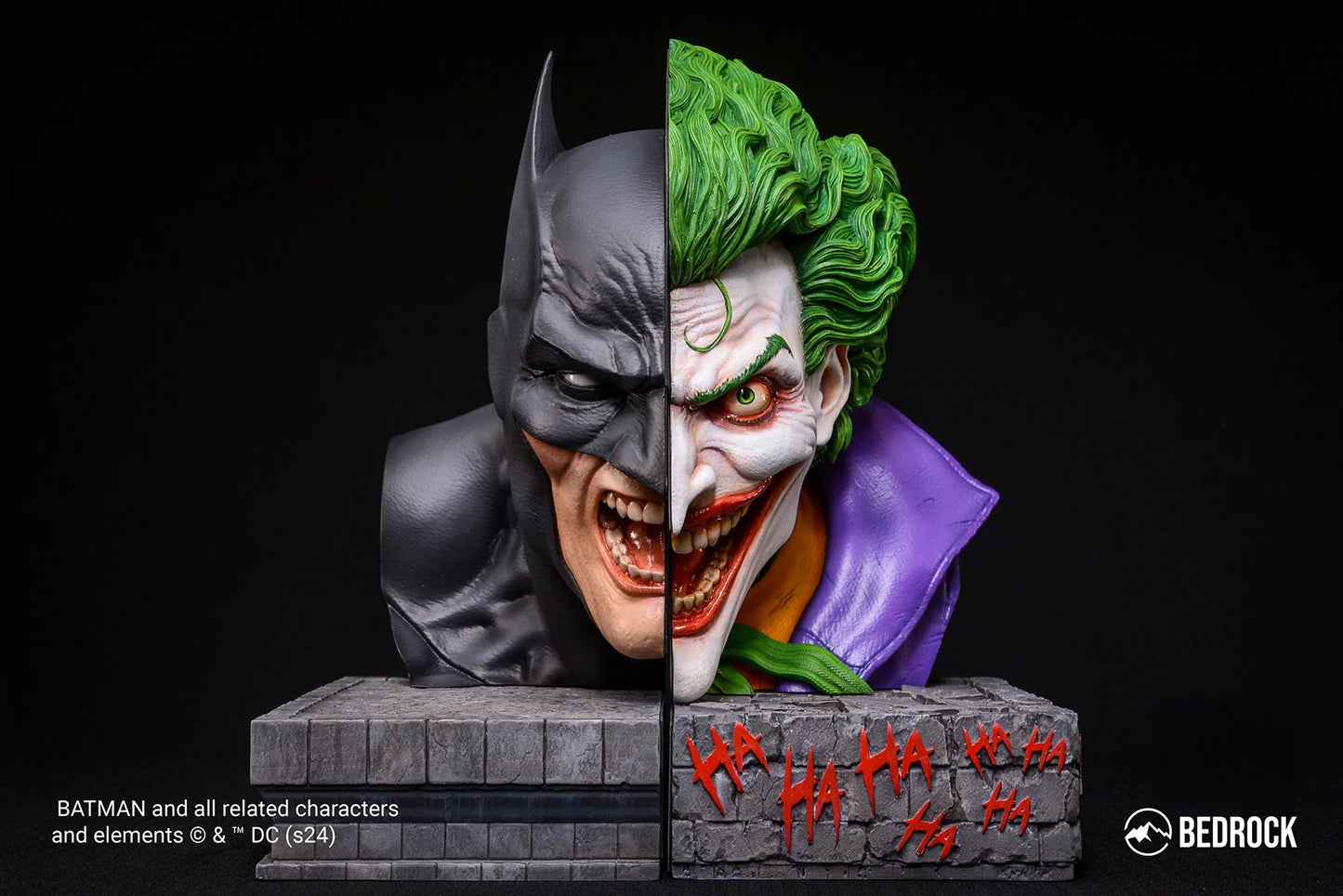 Preventa Resina Batman y Joker Figura DC Bedrock Collectibles (Licencia) Estudio