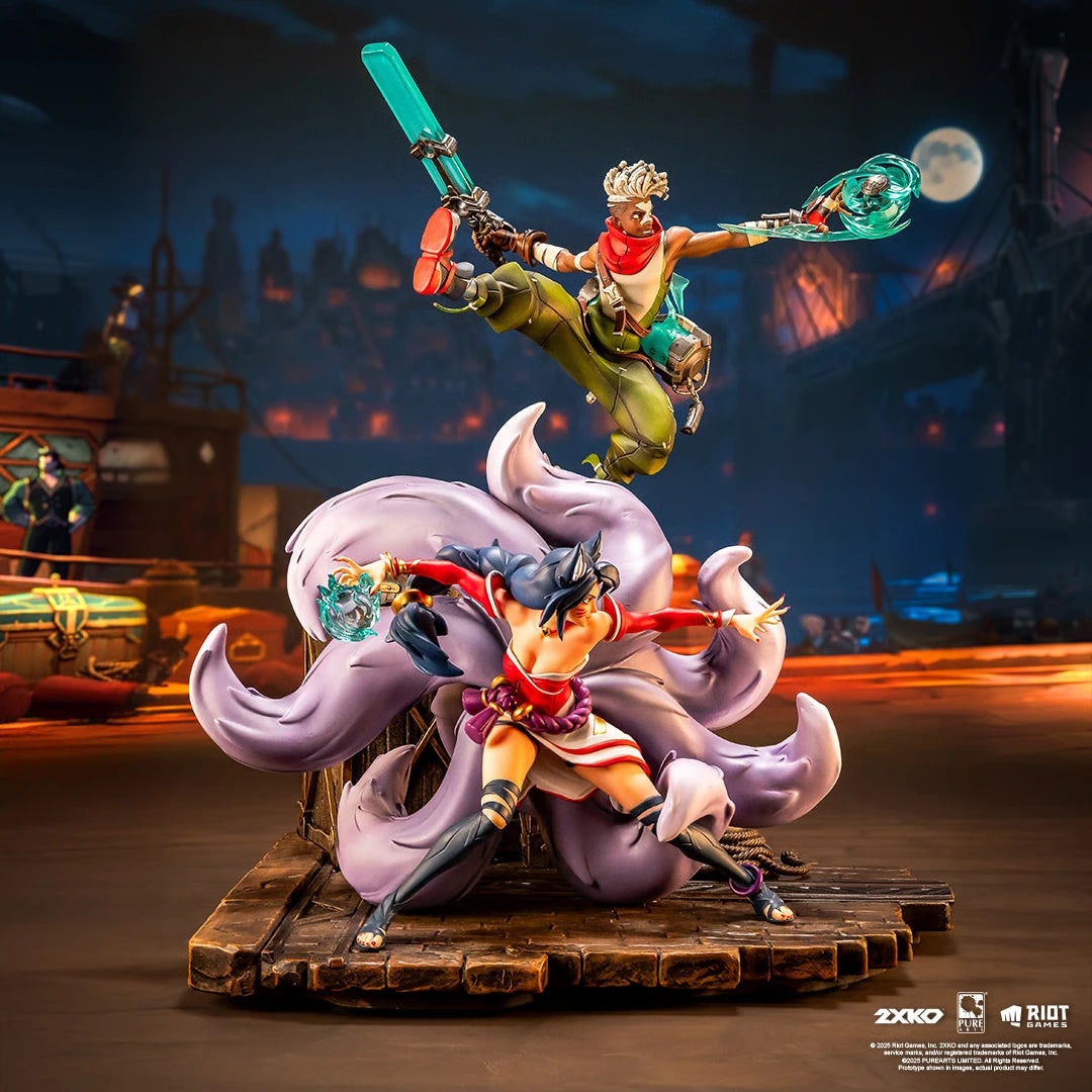 Preventa Resina Ekko & Ahri Figura League of Legends PureArts (Licencia) Estudio