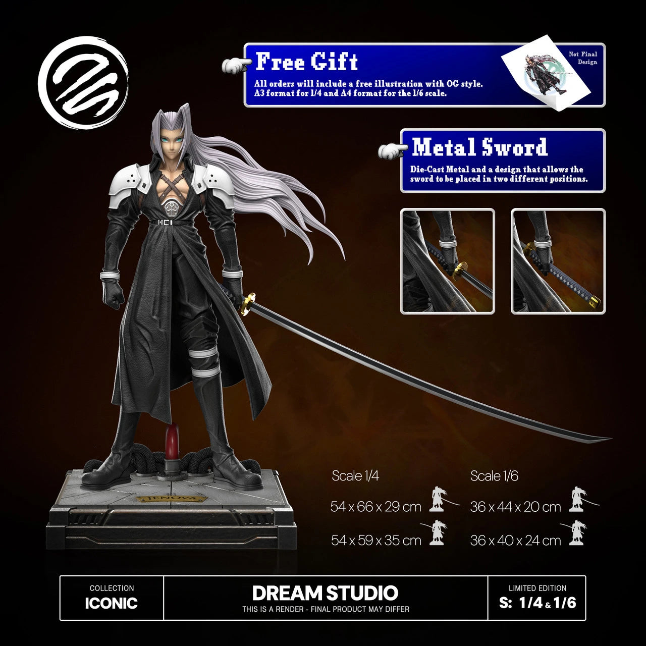 Preventa Resina Sephiroth Figura Final Fantasy VII Dream Estudio