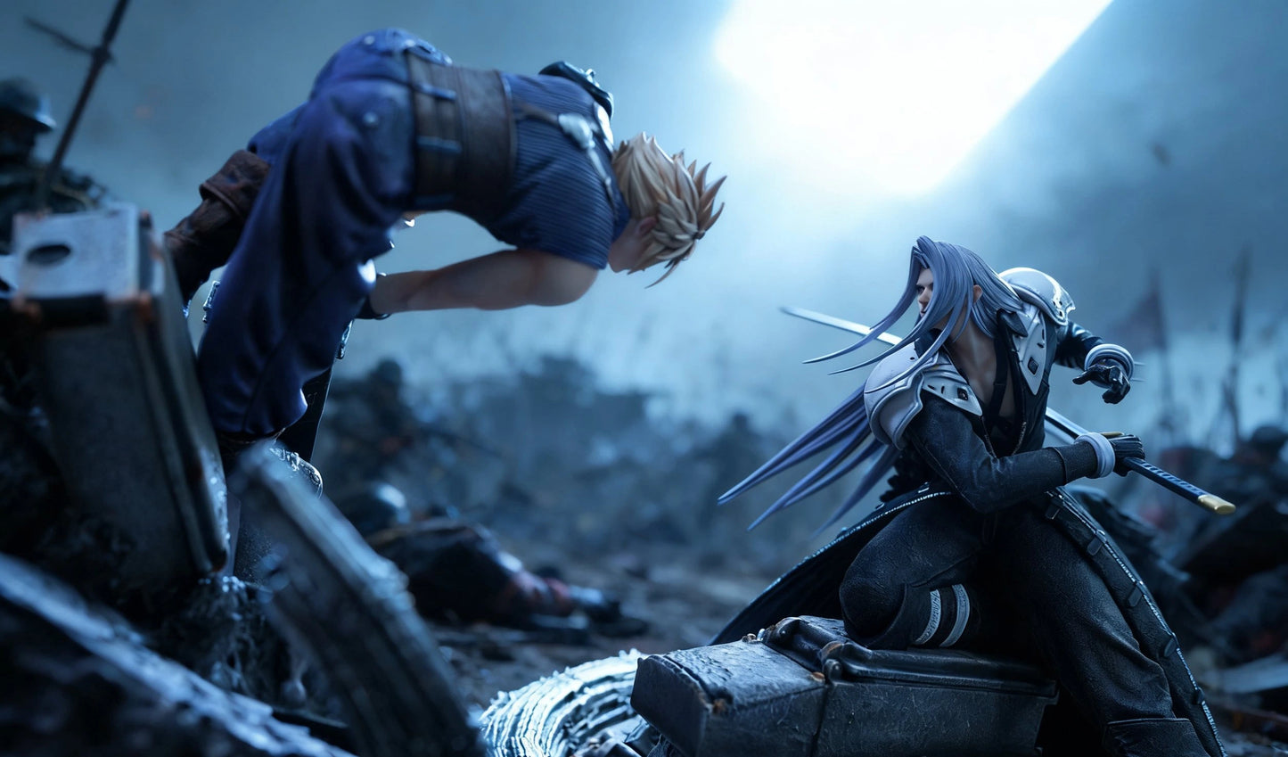 Preventa Resina Clouds vs Sephiroth Figura Final Fantasy VII The Ones  Estudio