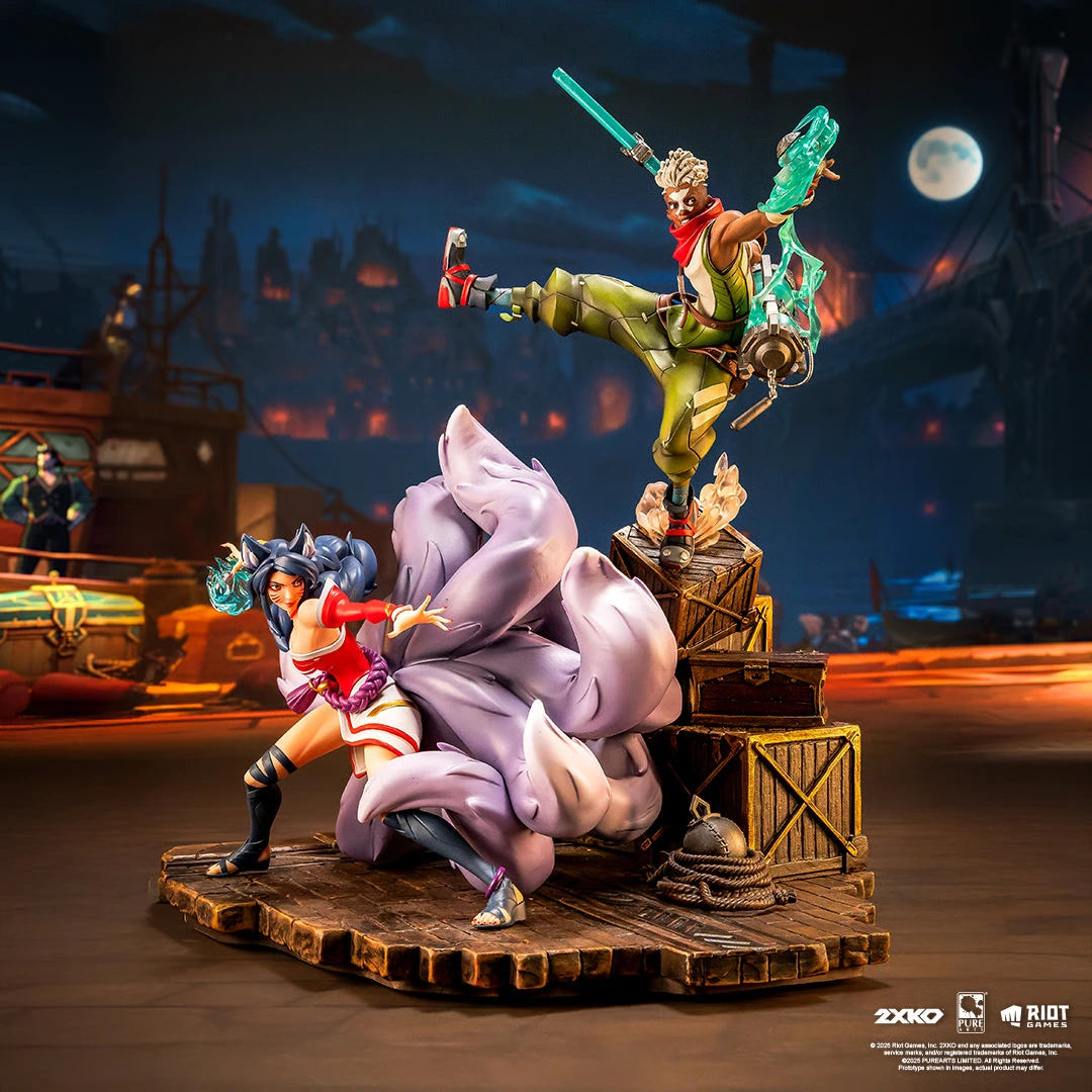 Preventa Resina Ekko & Ahri Figura League of Legends PureArts (Licencia) Estudio
