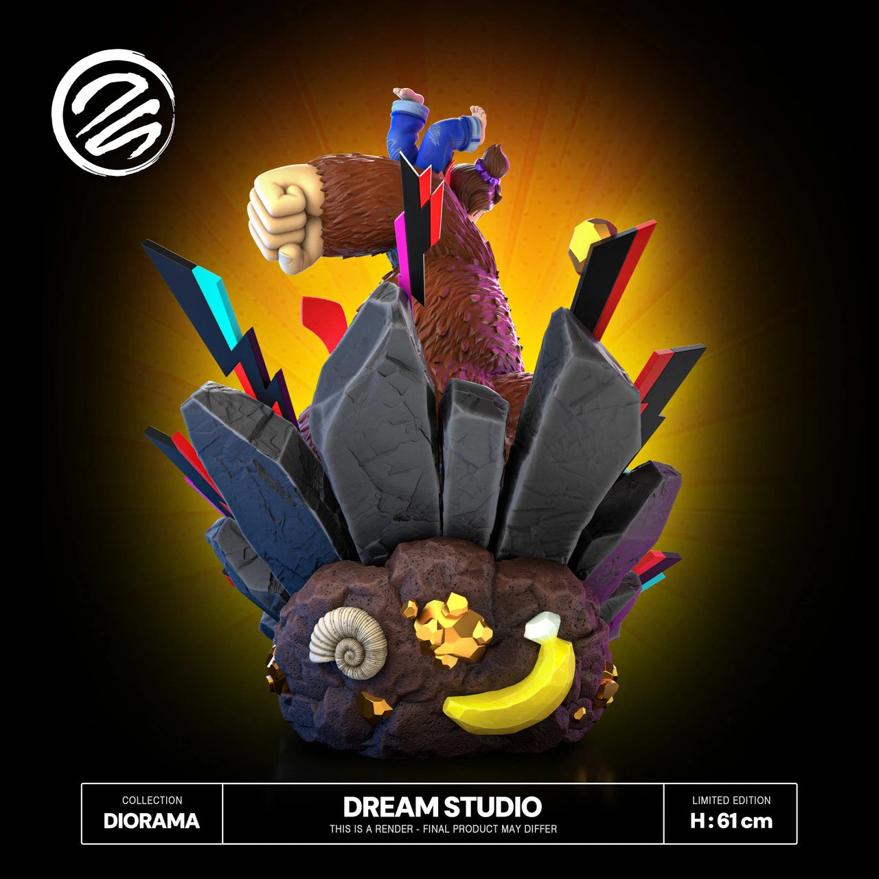 Preventa Resina Kong & Pauline Figura Donkey Kong Bananza  Dream Hunter  Estudio