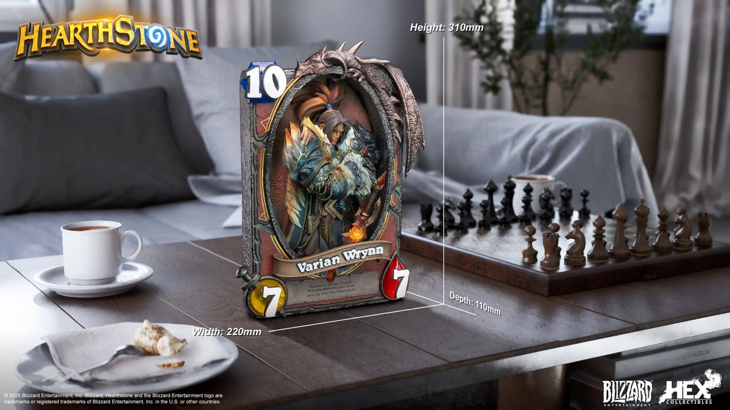 Preventa Resina Varian Wrynn Figura Hearthstone  Hex Collectibles & Blizzard Entertainment (Licencia) Estudio