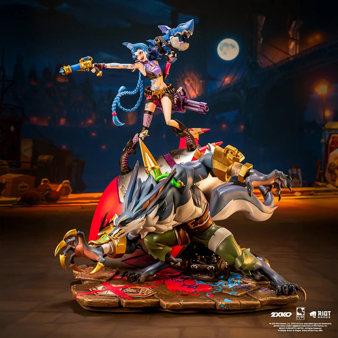 Preventa Resina Jinx & Warwick Figura League of Legends PureArts (Licencia) Estudio
