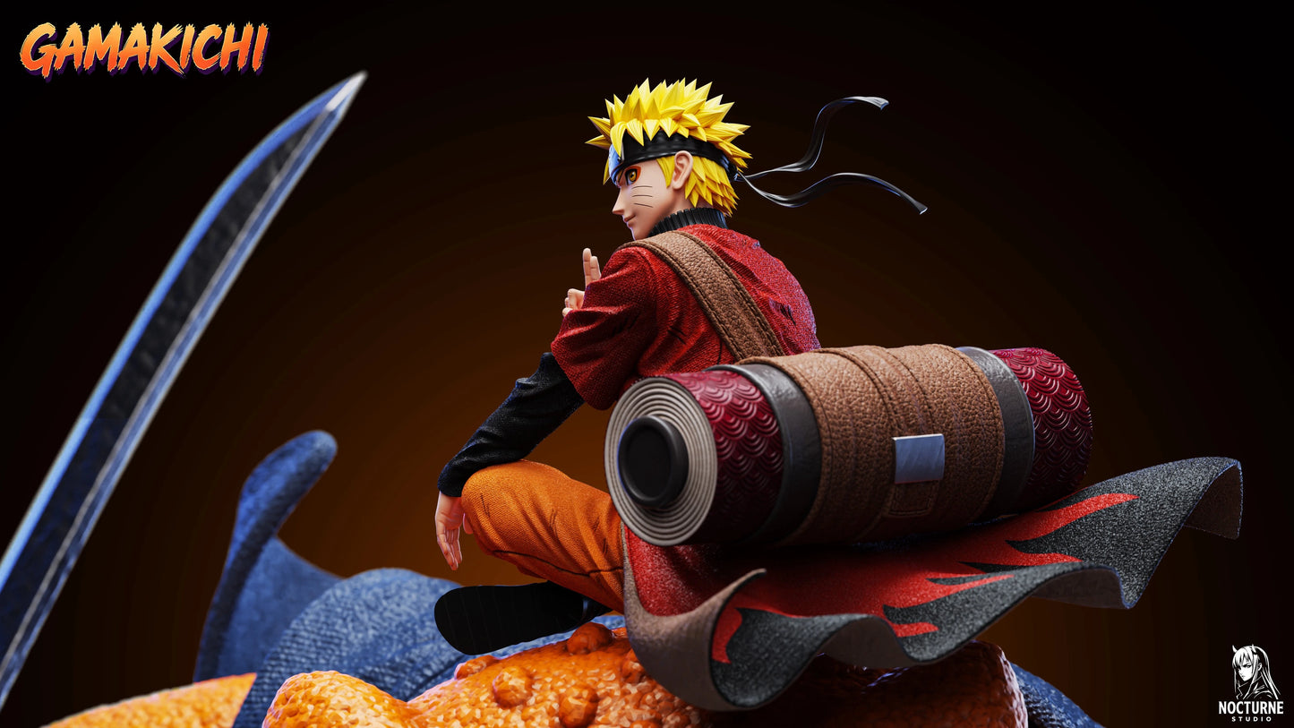 Preventa Resina Naruto & Gamakichi Figura Naruto Nocturne & ICE  Estudio