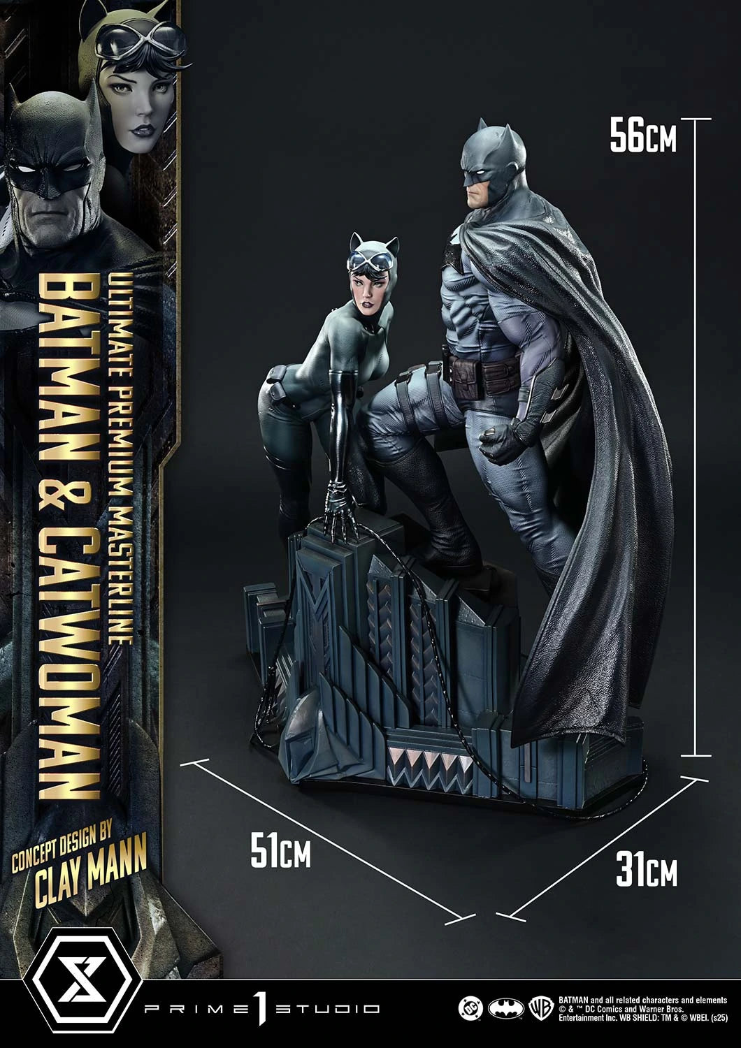 Preventa Resina Batman & Catwoman Figura Batman Comics Prime 1 (Licencia) Estudio