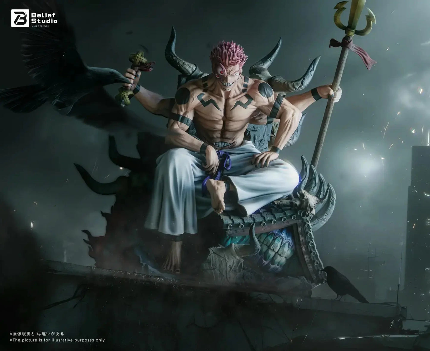 Preventa Resina Ryomen Sukuna Figura Jujutsu Kaisen Belief  Estudio