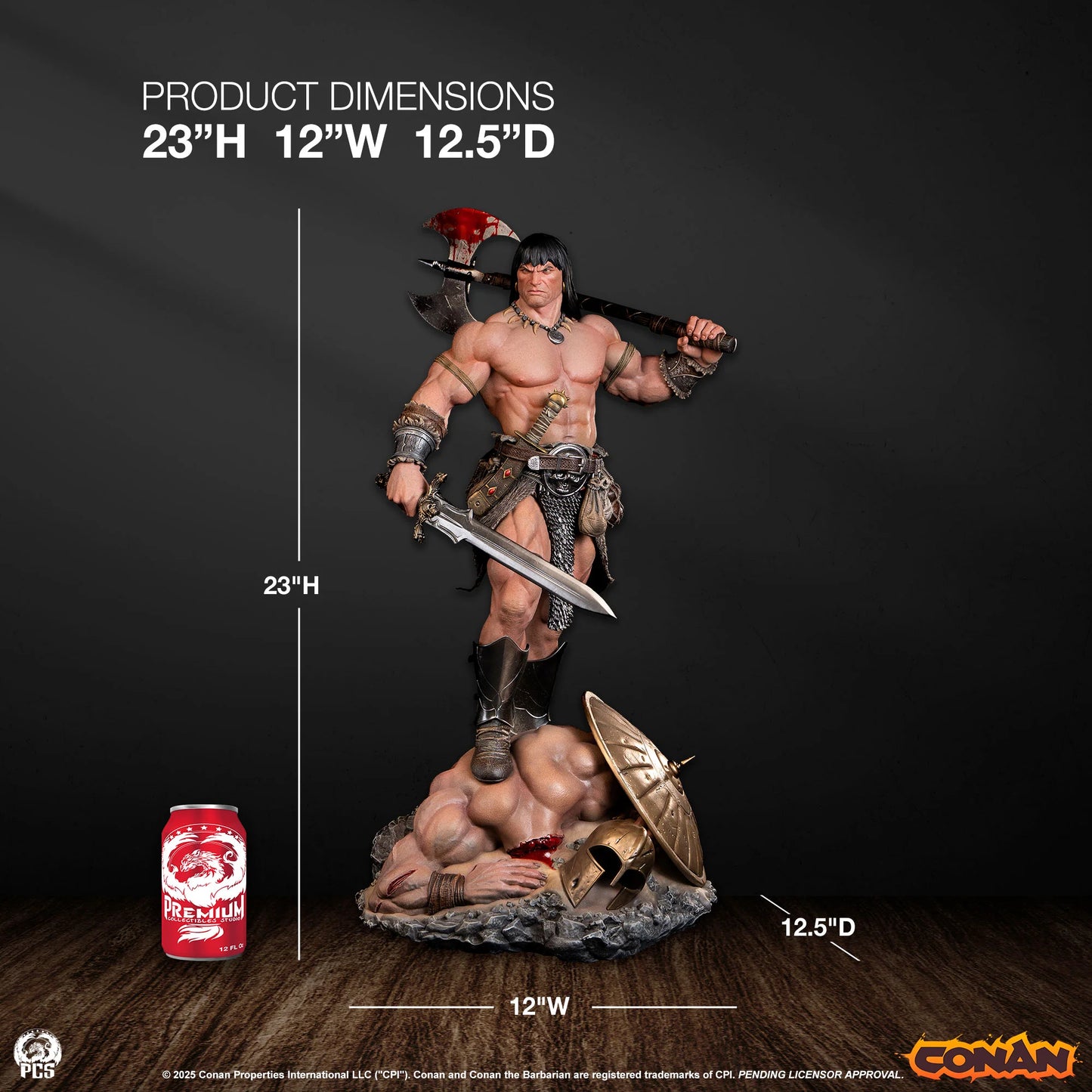 Preventa Resina Conan Figura Conan el Bárbaro PCS (Licencia) Estudio