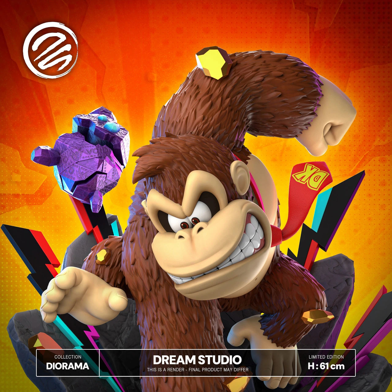 Preventa Resina Kong & Pauline Figura Donkey Kong Bananza  Dream Hunter  Estudio
