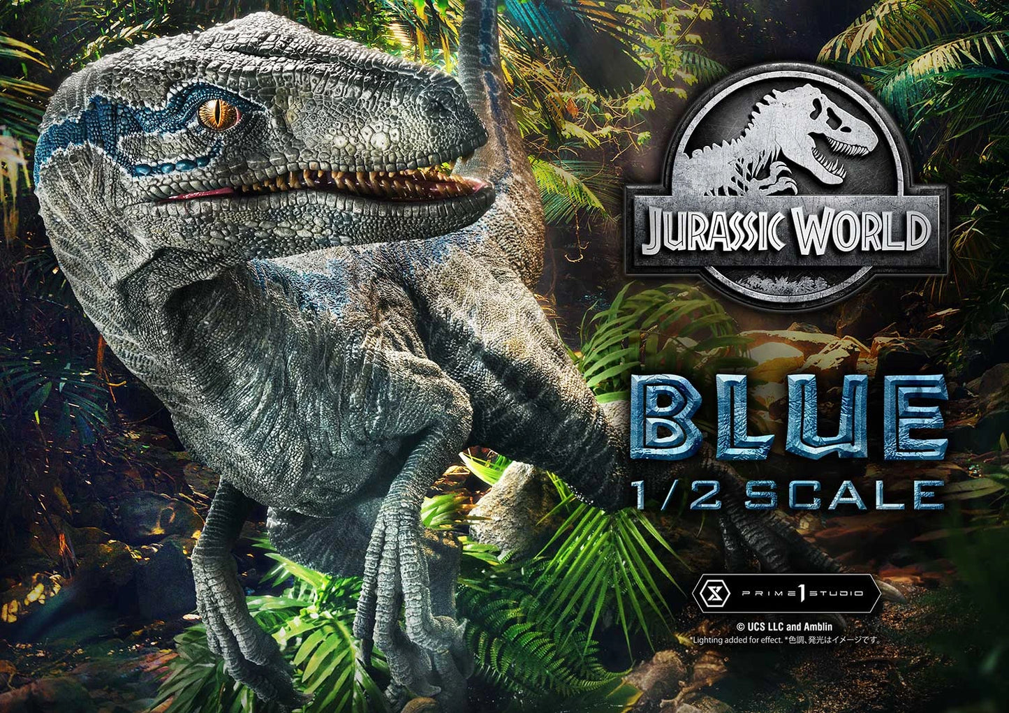 "Preventa Resina Blue Figura Jurassic World: el reino caído  Prime 1 (Licencia) Estudio"