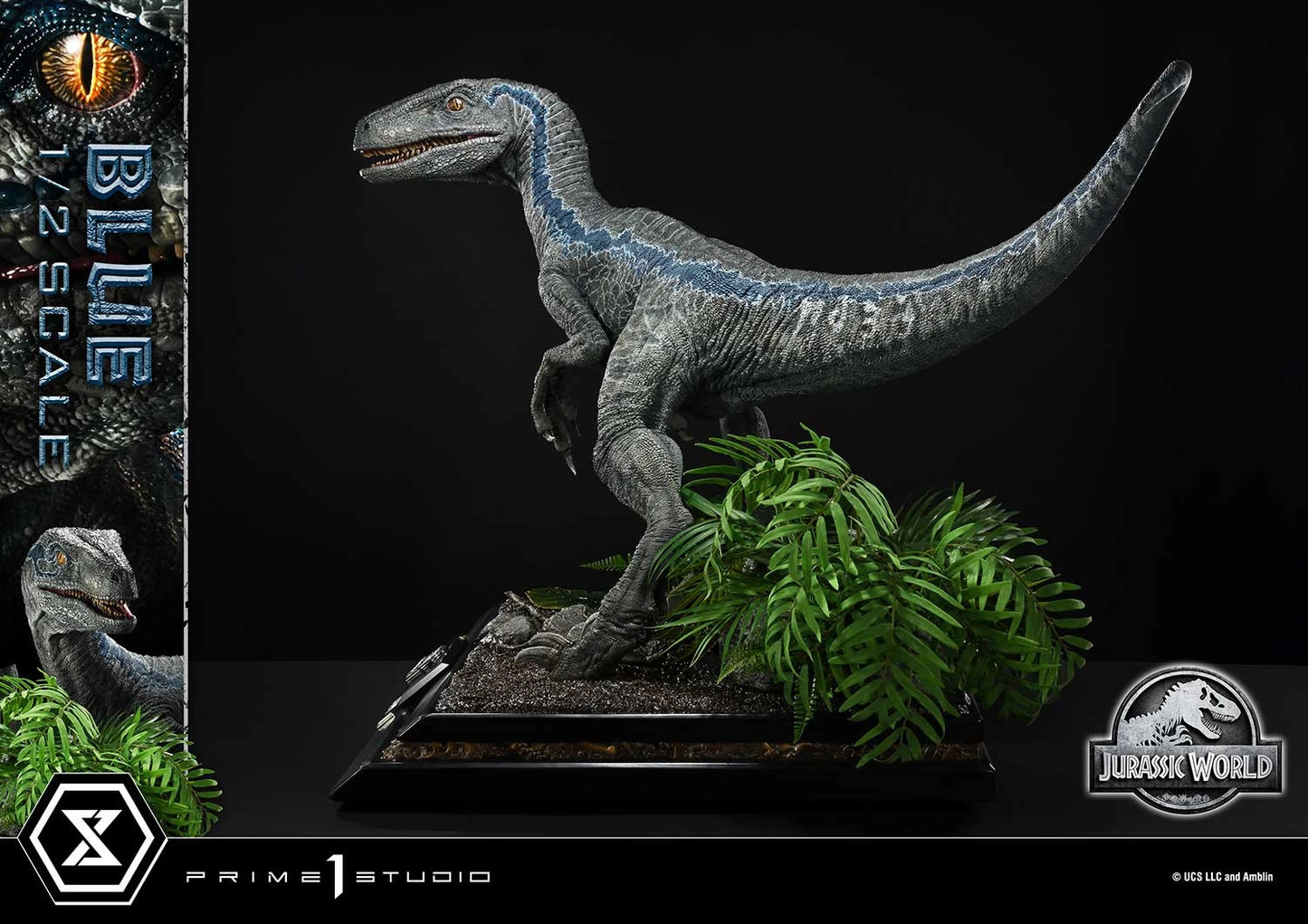 "Preventa Resina Blue Figura Jurassic World: el reino caído  Prime 1 (Licencia) Estudio"