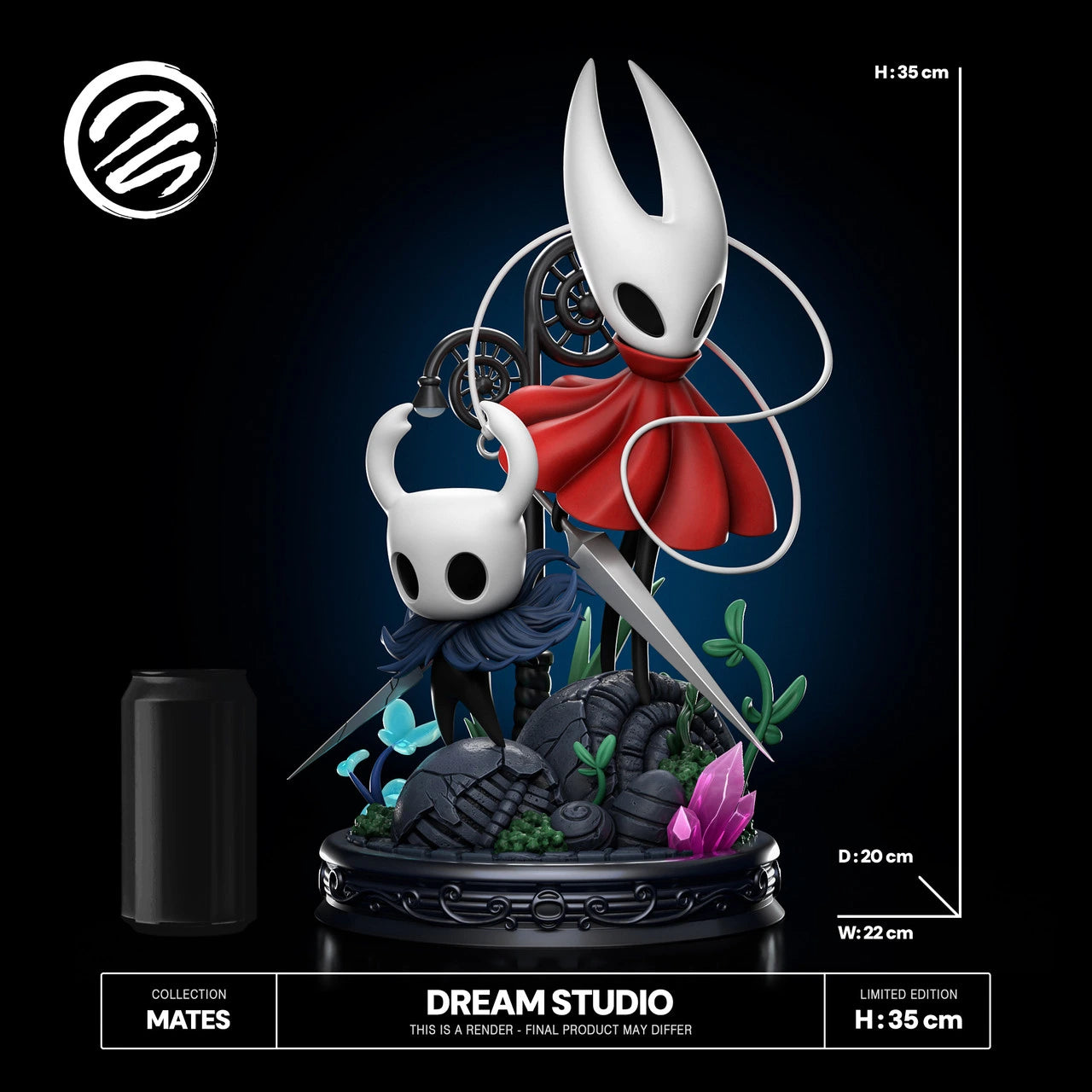 Preventa Resina The Knight & Hornet Figura Hollow Knight & Silksong Dream Estudio