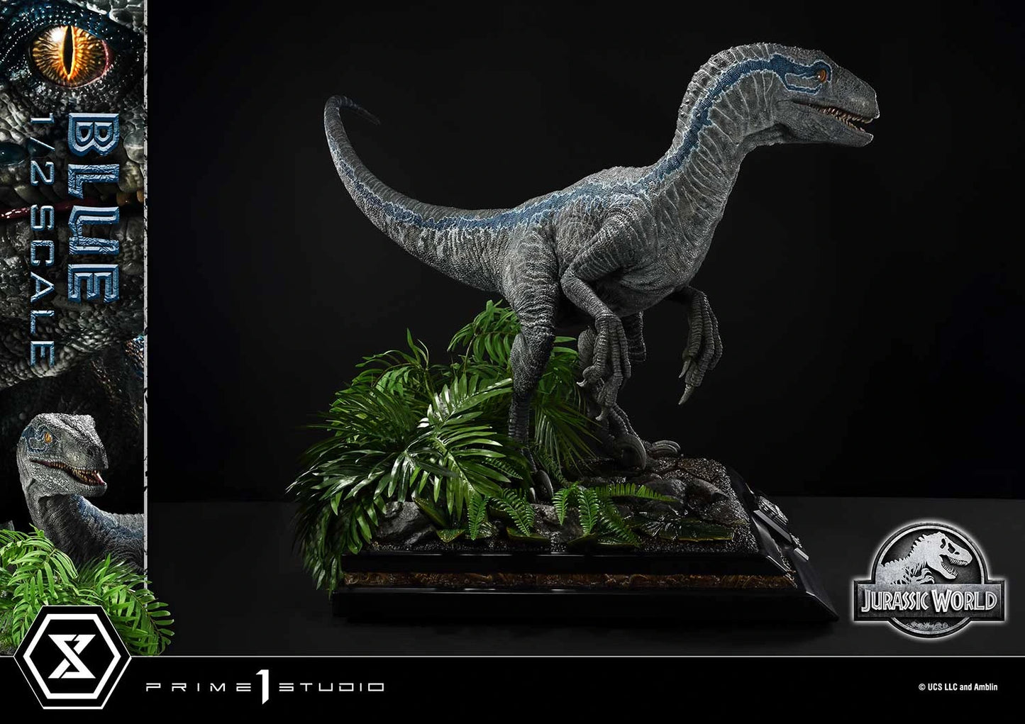 "Preventa Resina Blue Figura Jurassic World: el reino caído  Prime 1 (Licencia) Estudio"
