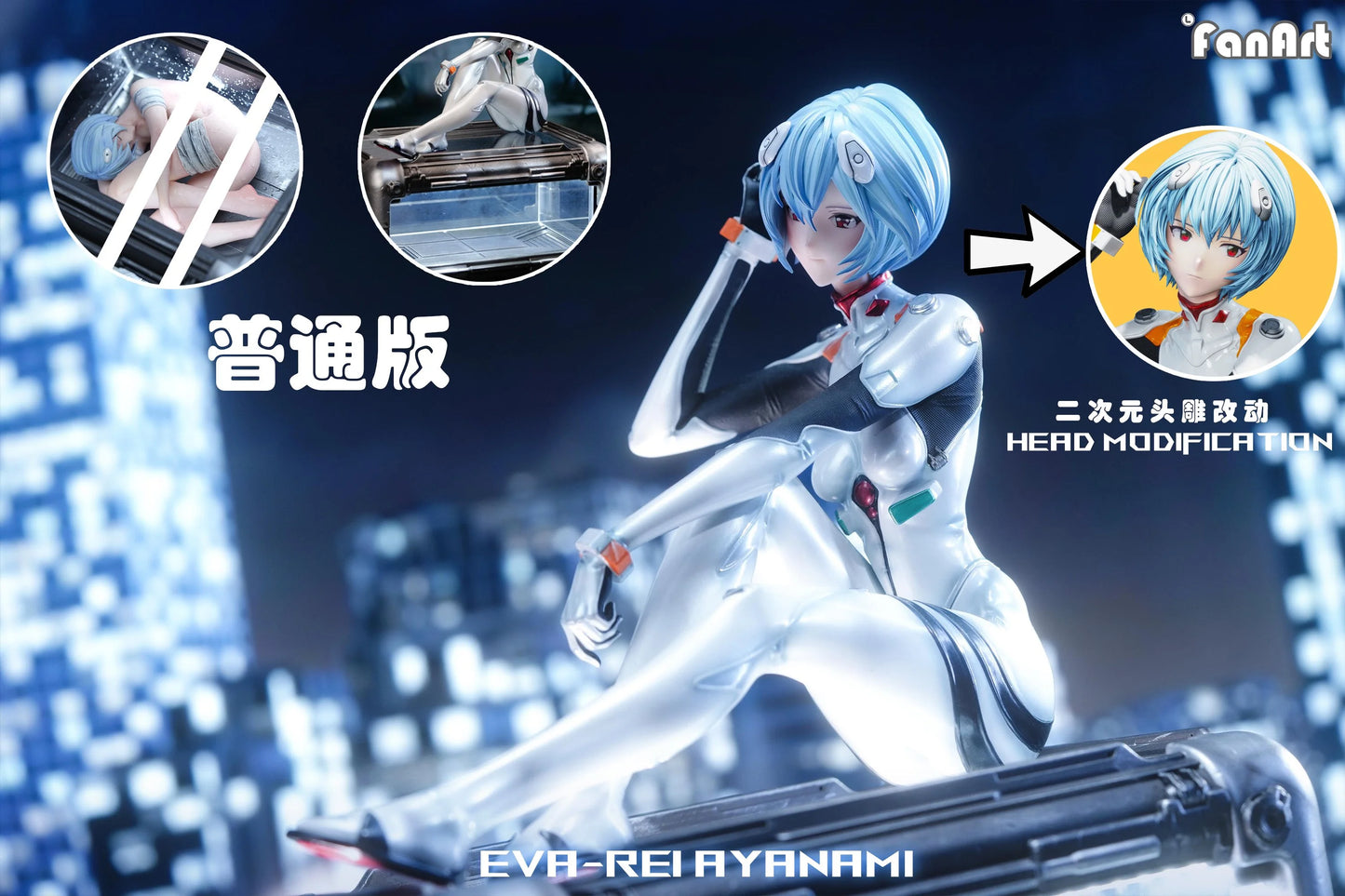 Preventa Resina Rei Ayanami Figura Neon Genesis Evangelion FanArt Estudio