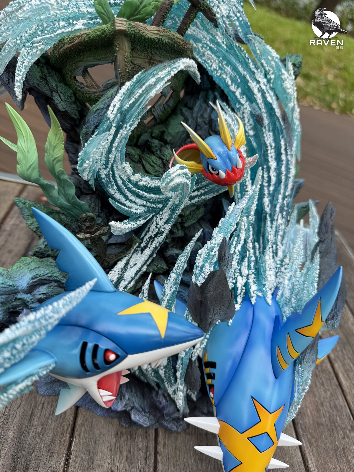 Preventa Resina Sharpedo Evolution Figura Pokemón 1/6 Raven Estudio