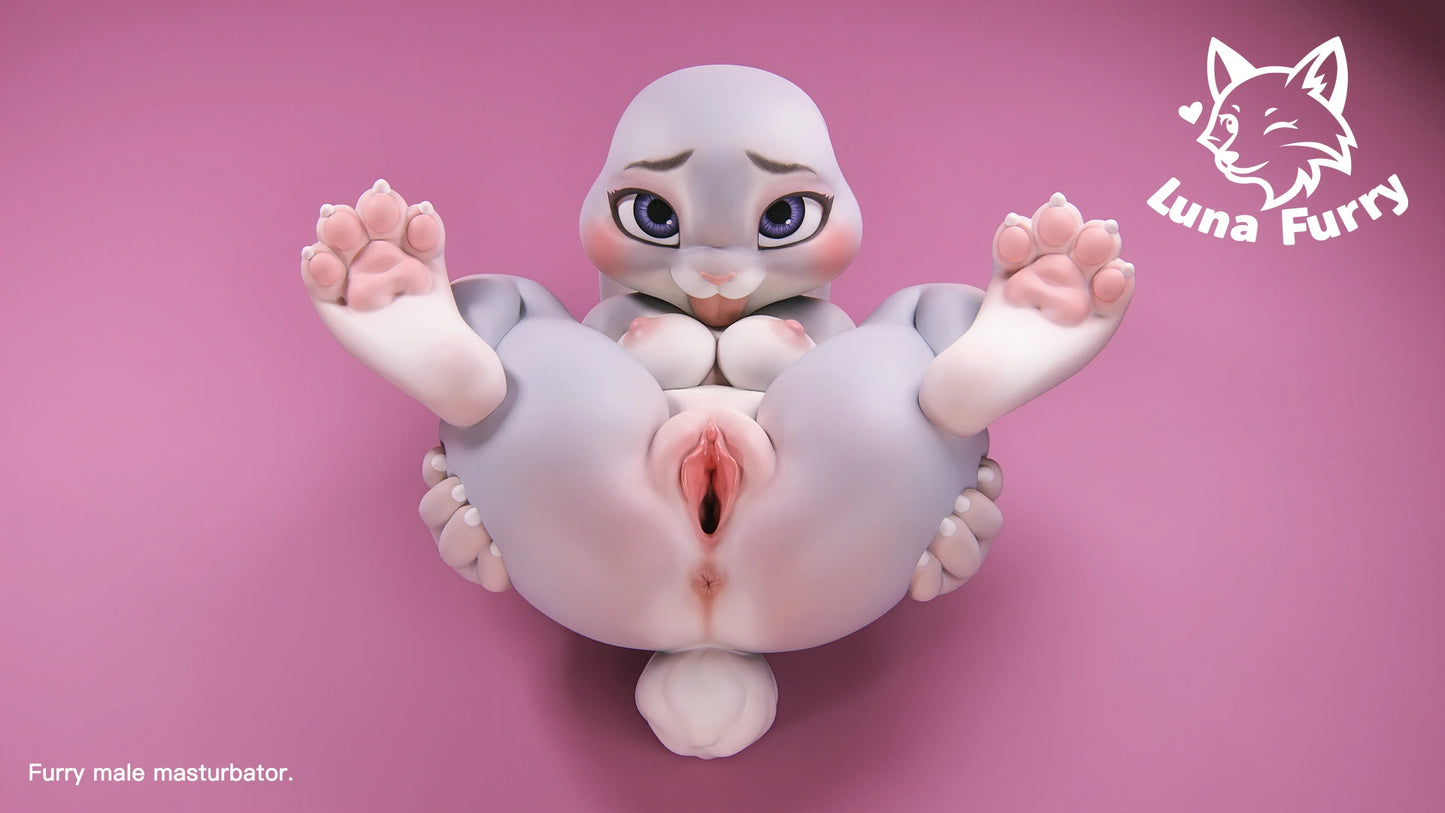 Preventa Resina Conejo Policia Figura Original Series Luna Furry Estudio