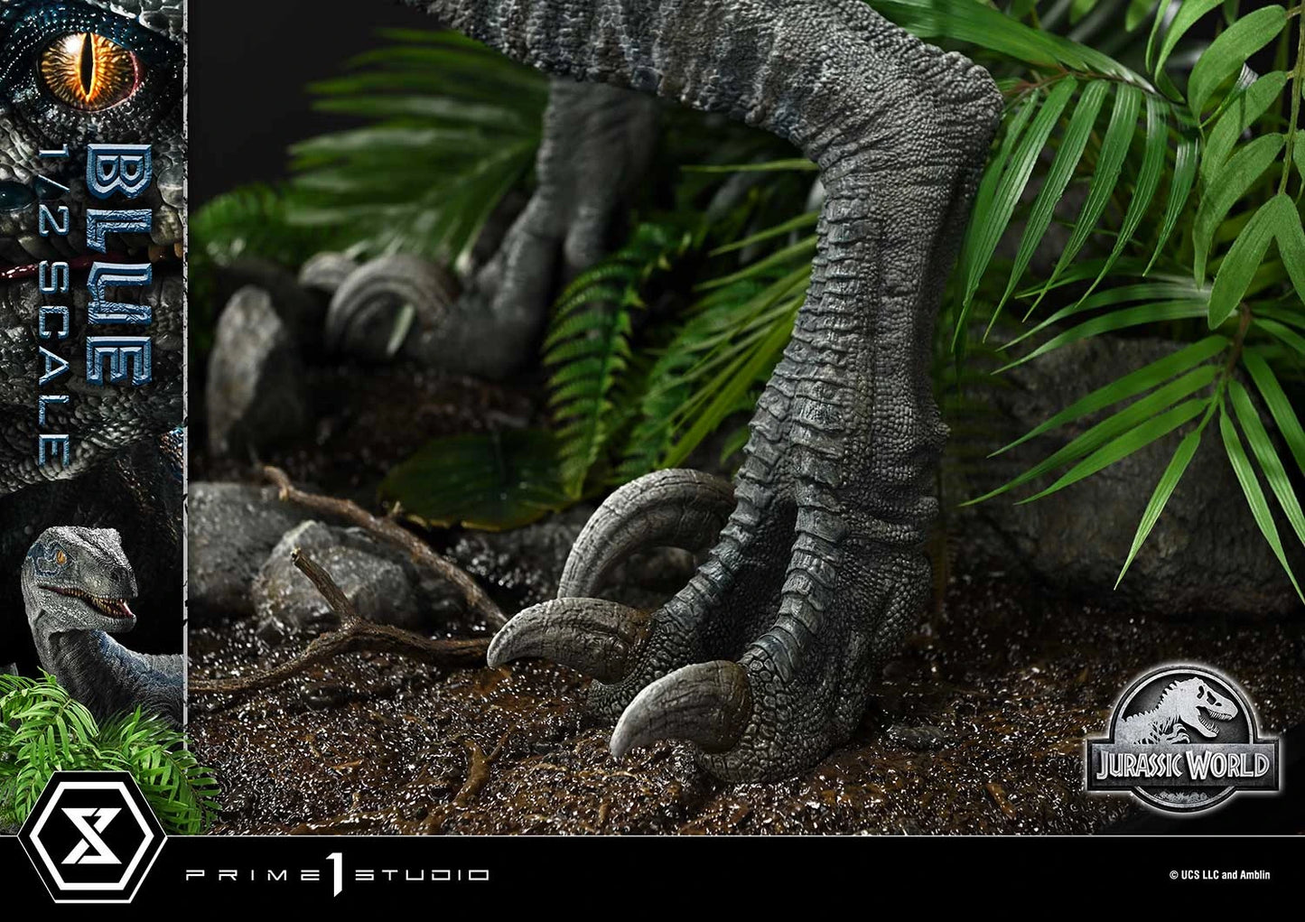 "Preventa Resina Blue Figura Jurassic World: el reino caído  Prime 1 (Licencia) Estudio"