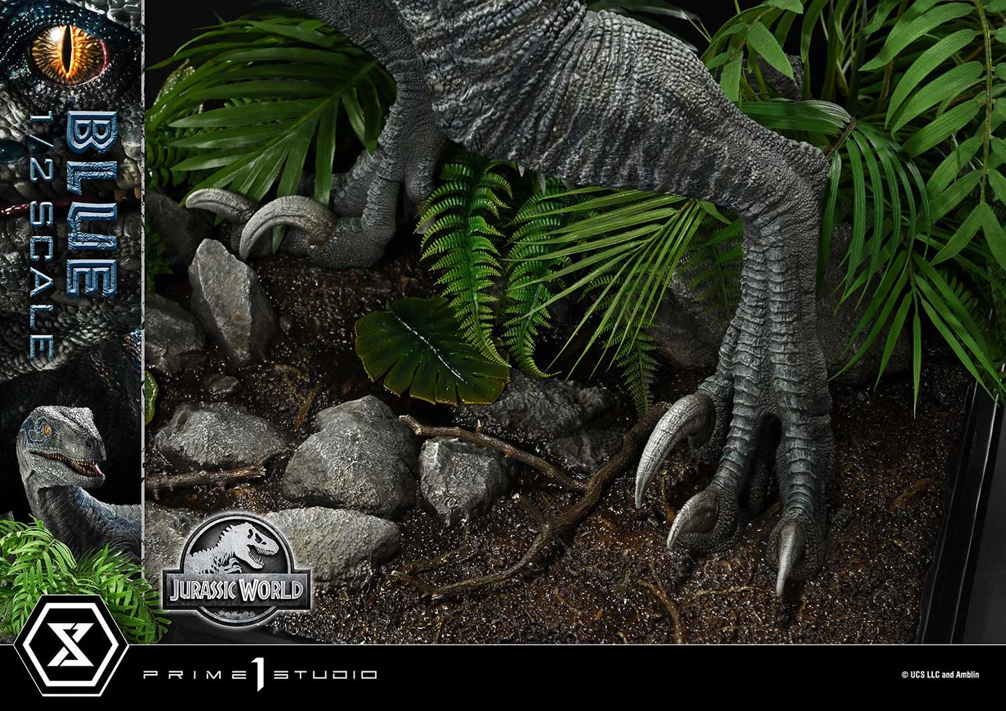"Preventa Resina Blue Figura Jurassic World: el reino caído  Prime 1 (Licencia) Estudio"