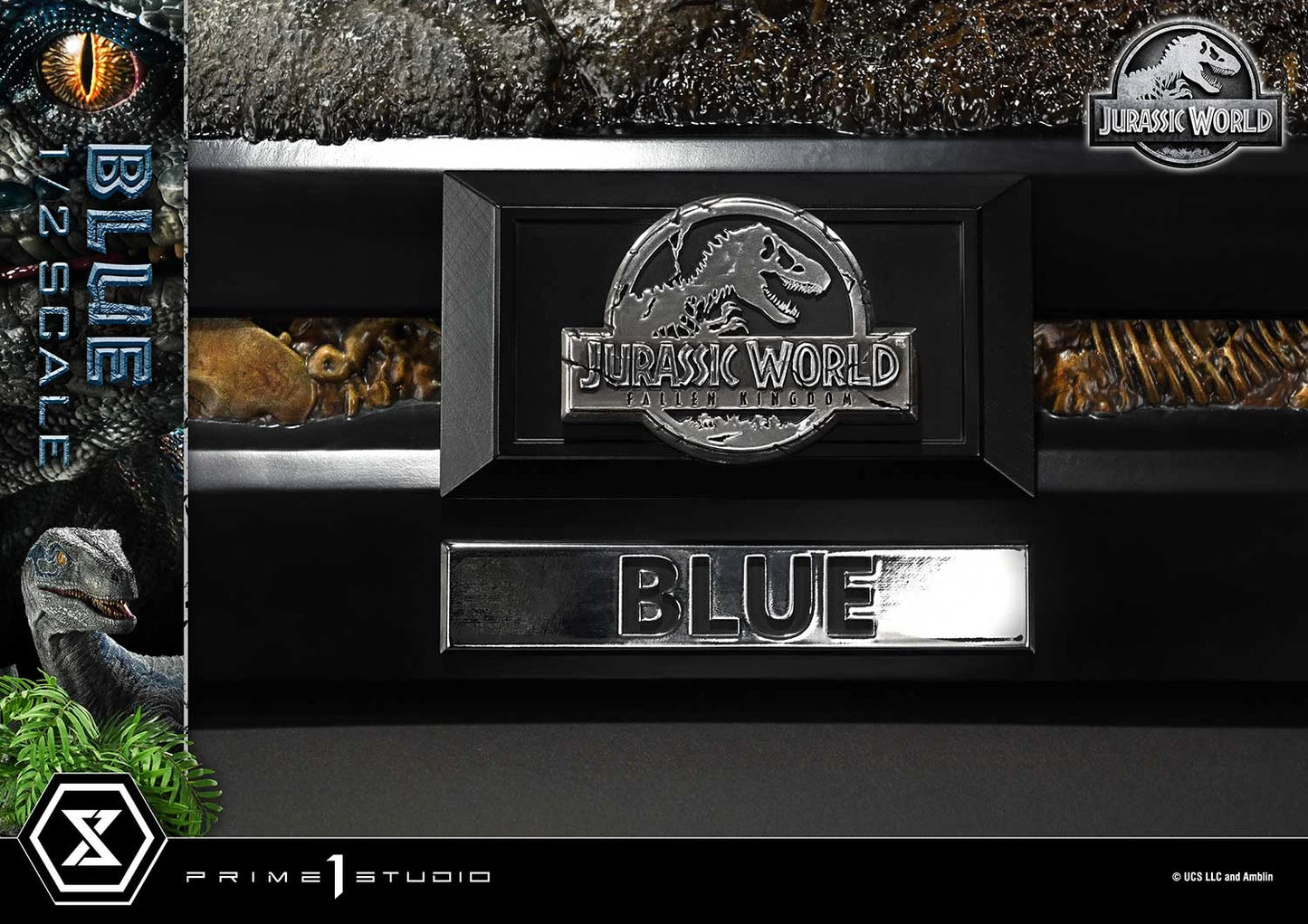 "Preventa Resina Blue Figura Jurassic World: el reino caído  Prime 1 (Licencia) Estudio"