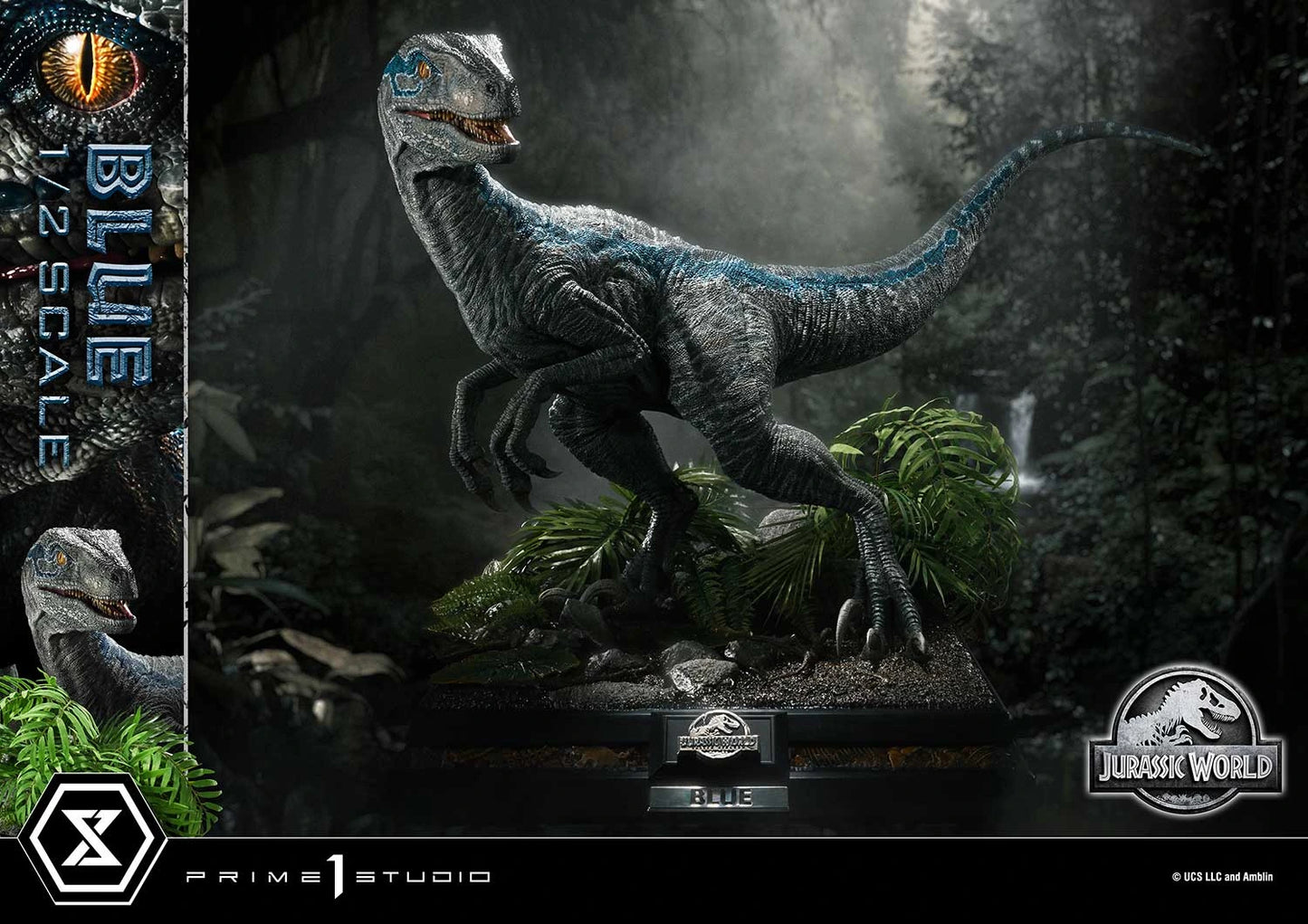 "Preventa Resina Blue Figura Jurassic World: el reino caído  Prime 1 (Licencia) Estudio"