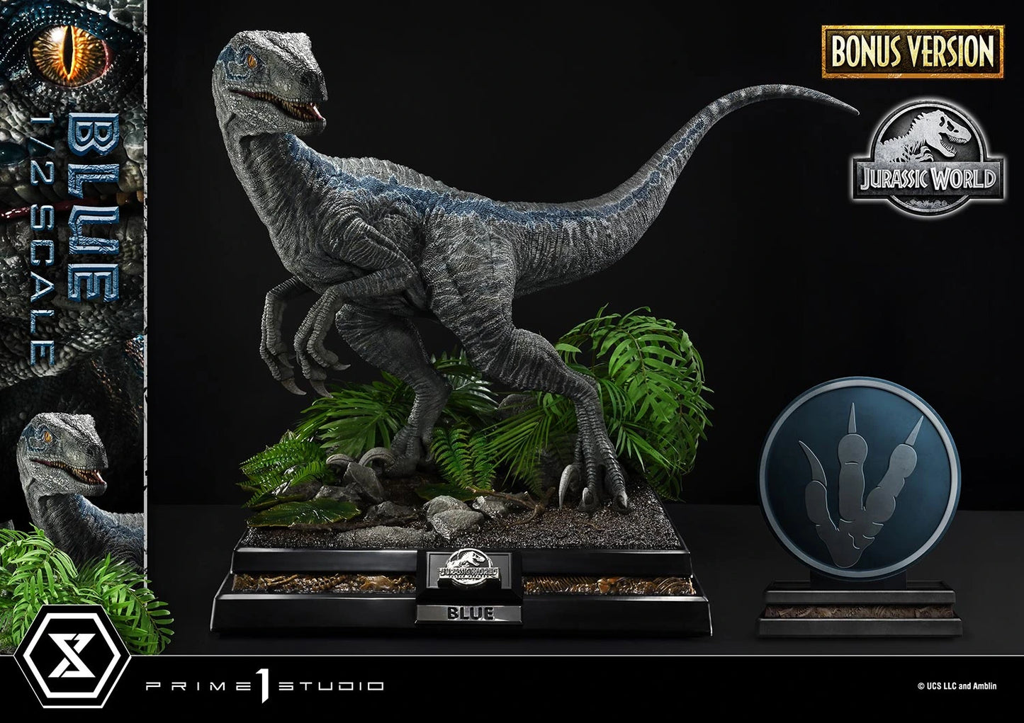 "Preventa Resina Blue Figura Jurassic World: el reino caído  Prime 1 (Licencia) Estudio"