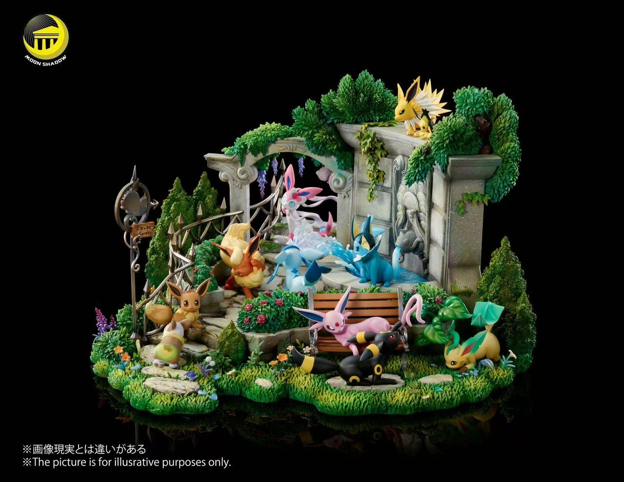 Preventa Resina Evee Evolution Figura Pokemón  Moon Shadow Estudio