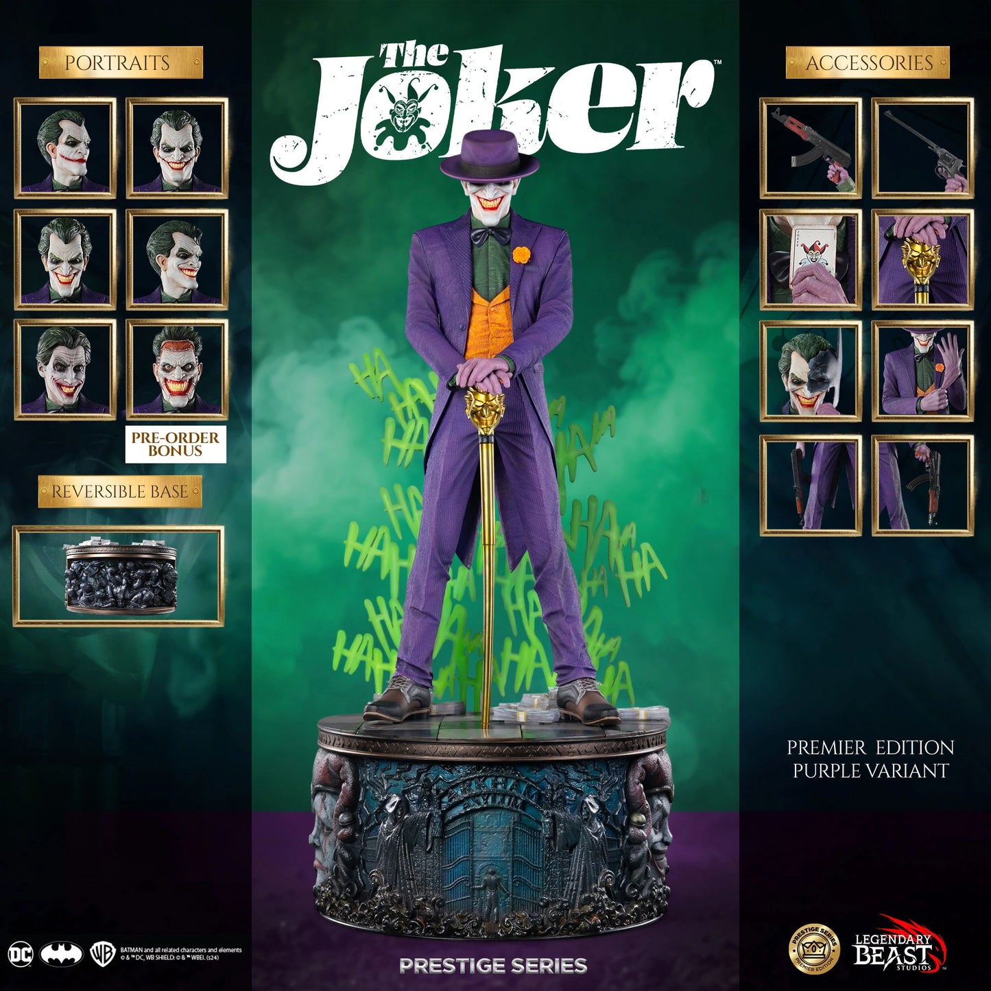 Preventa Resina Joker Figura DC Comics Legendary Beast (Licencia) Estudio