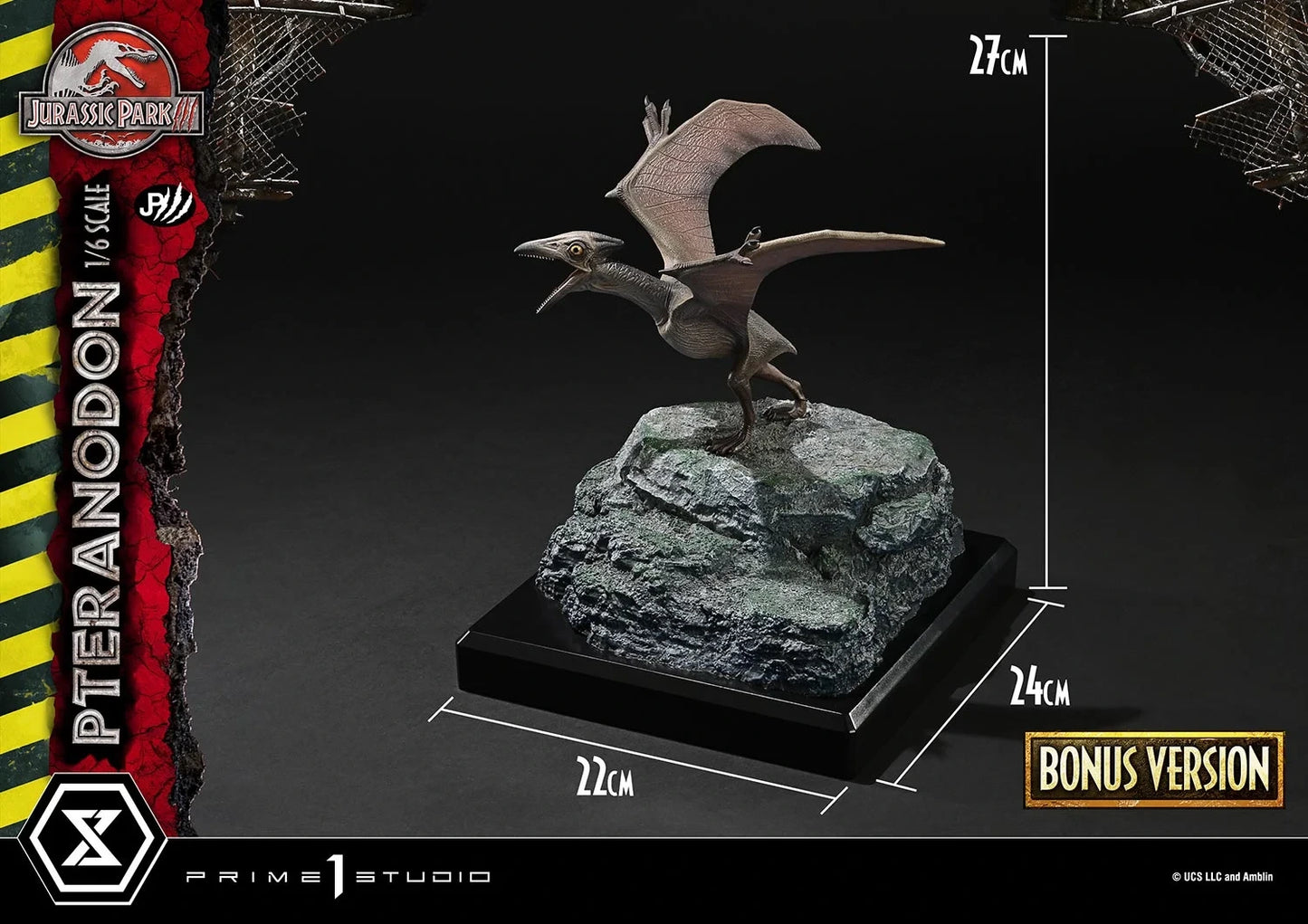 Preventa Resina Pteranodon Figura Jurassic Park III Prime 1 (Licencia) Estudio