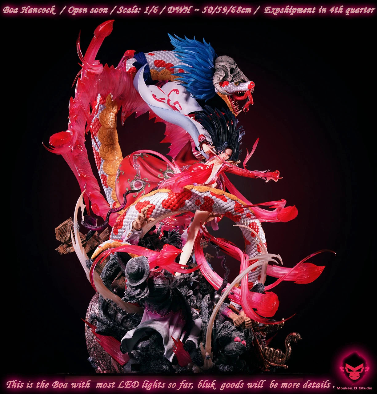 Preventa Resina Boa Hancock Figura One Piece Monkey D.  Estudio