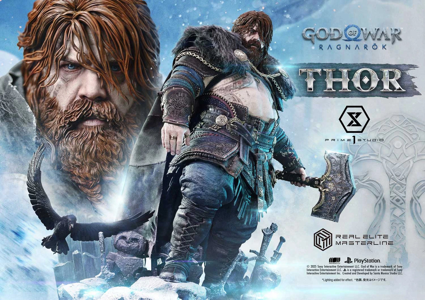 Preventa Resina Thor Regular Figura God of War: Ragnarok Prime 1 (Licencia) Estudio