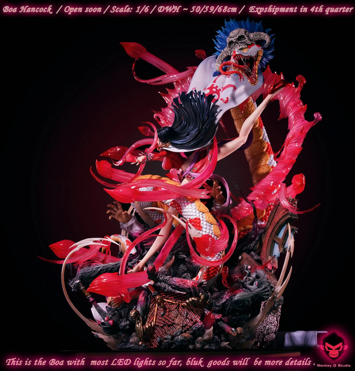 Preventa Resina Boa Hancock Figura One Piece Monkey D.  Estudio