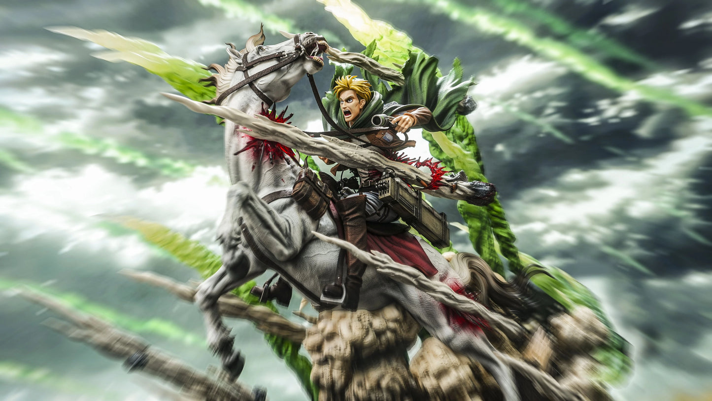 Preventa Resina Erwin Smith Figura Attack On Titan Model Power Estudio