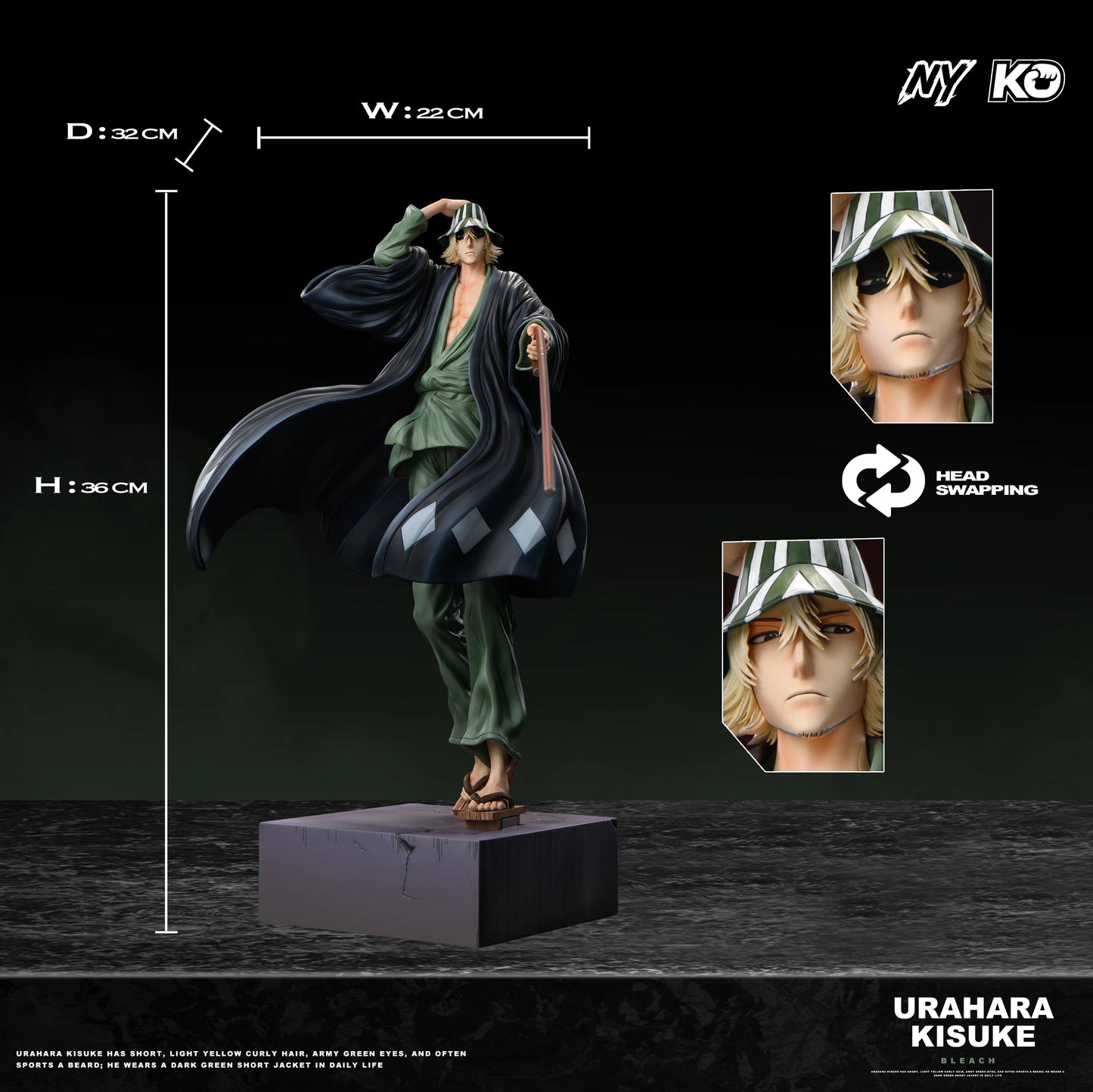 Preventa Resina Kisuke Urahara Figura Bleach 1/6 NY & KO Estudio