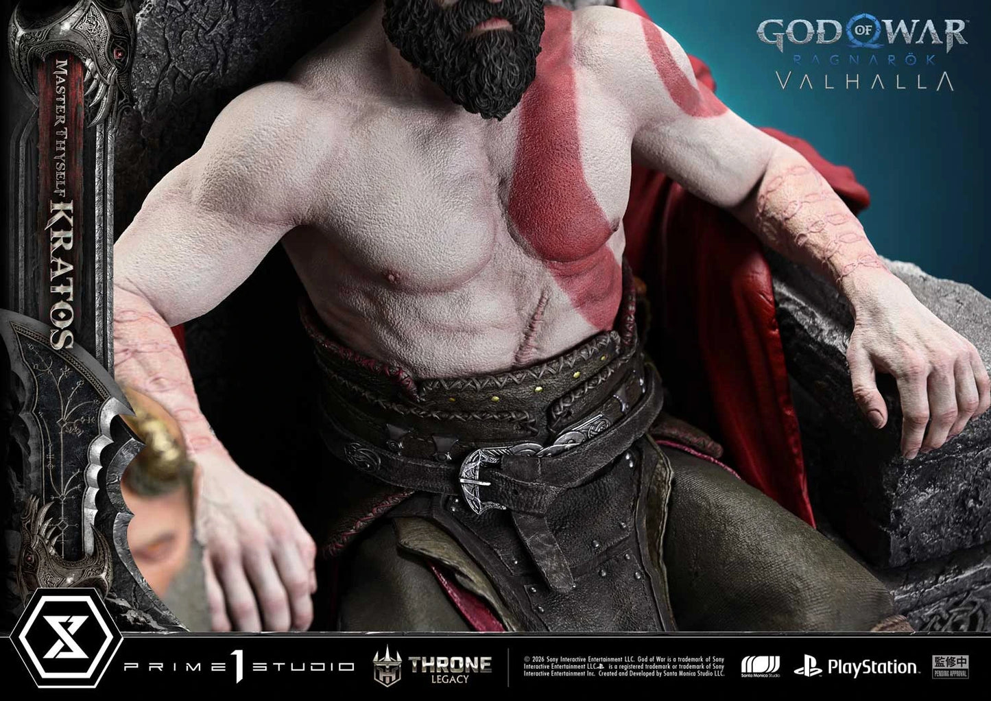 "Preventa Resina Kratos  Figura God of War Ragnarök: Valhalla  Prime 1 (Licencia) Estudio"