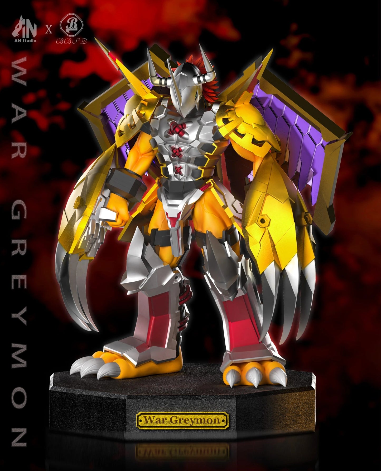 Preventa Resina War Greymon Figura Digimon Adventure AN & BBSD  Estudio