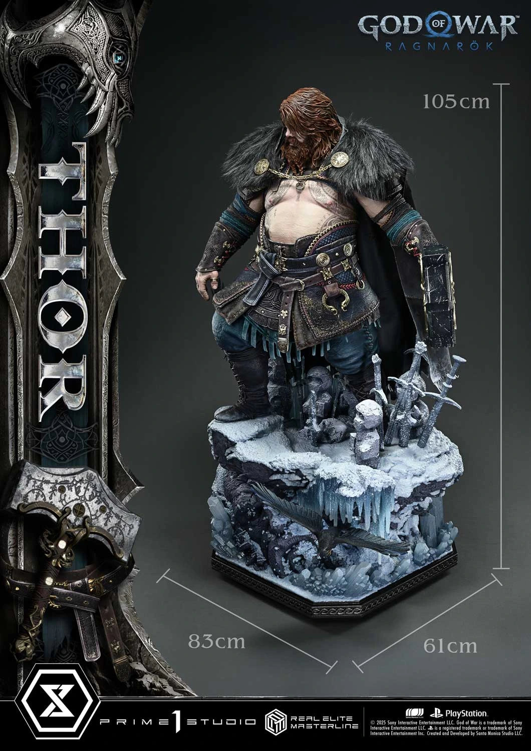 Preventa Resina Thor Regular Figura God of War: Ragnarok Prime 1 (Licencia) Estudio