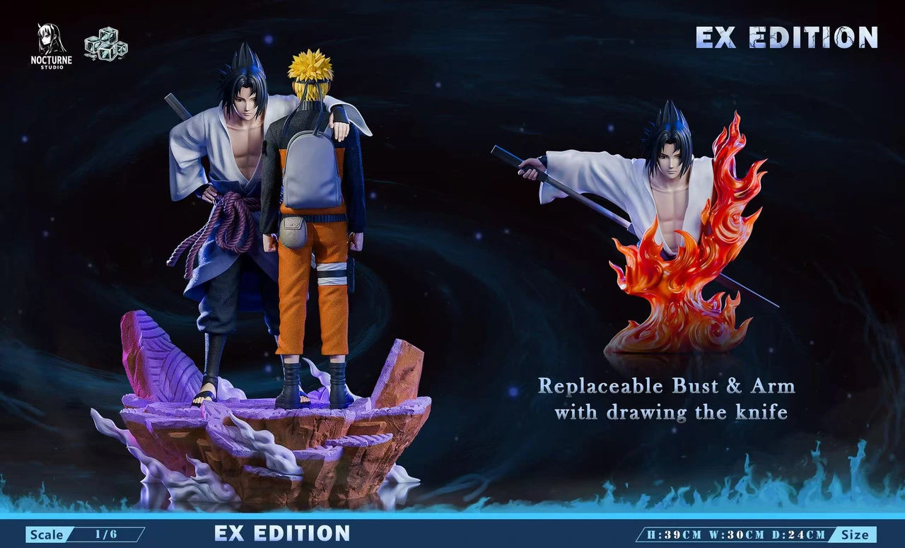Preventa Resina Naruto & Sasuke Figura Naruto Nocturne & ICE Estudio