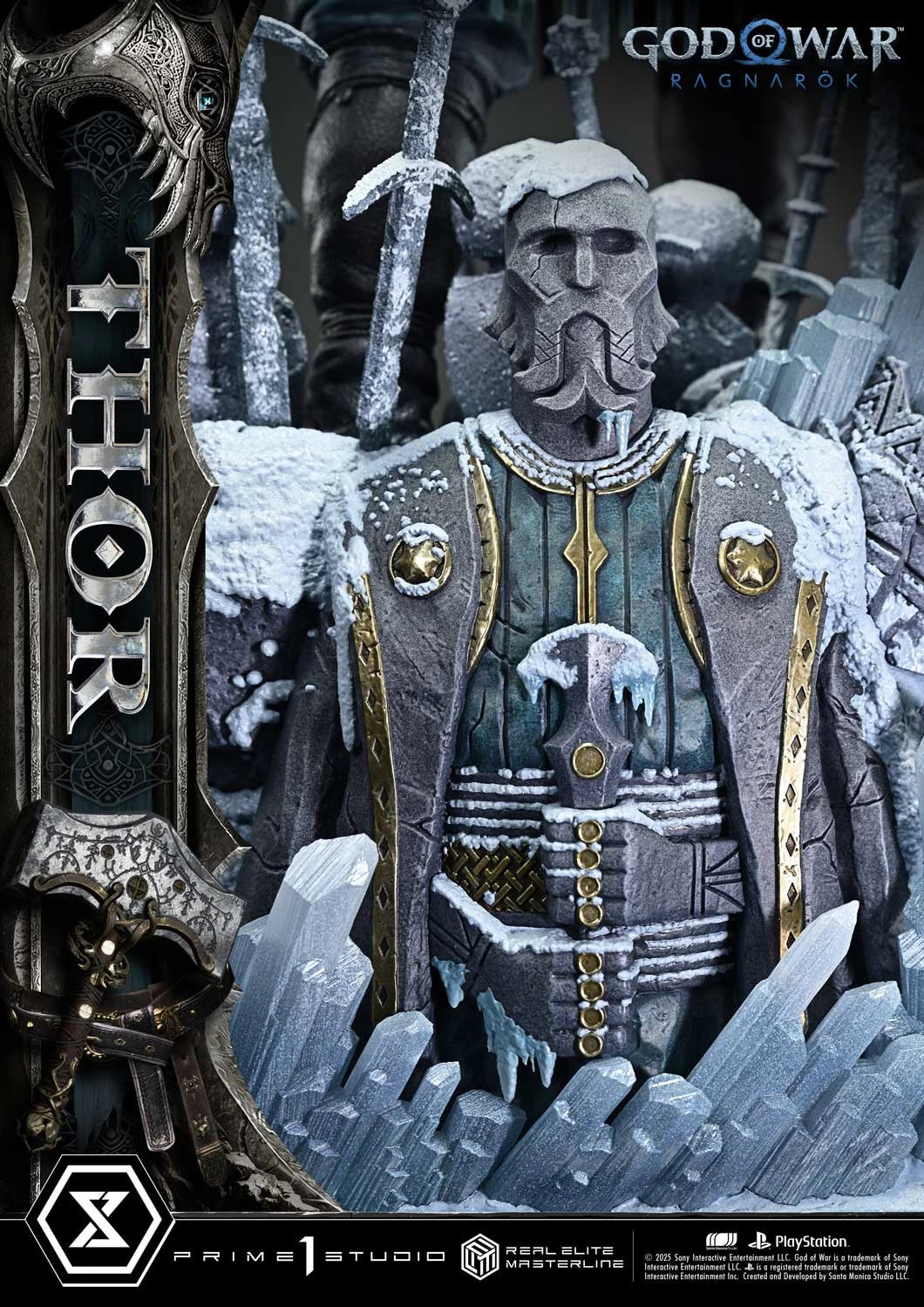 Preventa Resina Thor Deluxe Figura God of War: Ragnarok Prime 1 (Licencia) Estudio