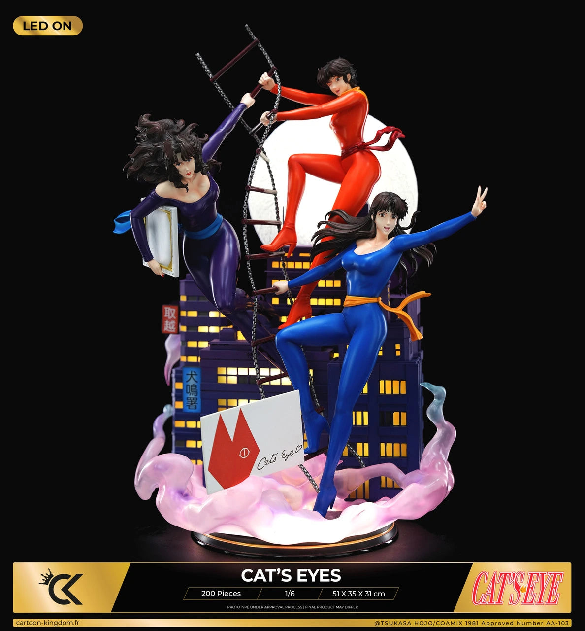 Preventa Resina Hermanas Kisugi Figura Cat's eyes Cartoon Kigdom (Licencia) Estudio