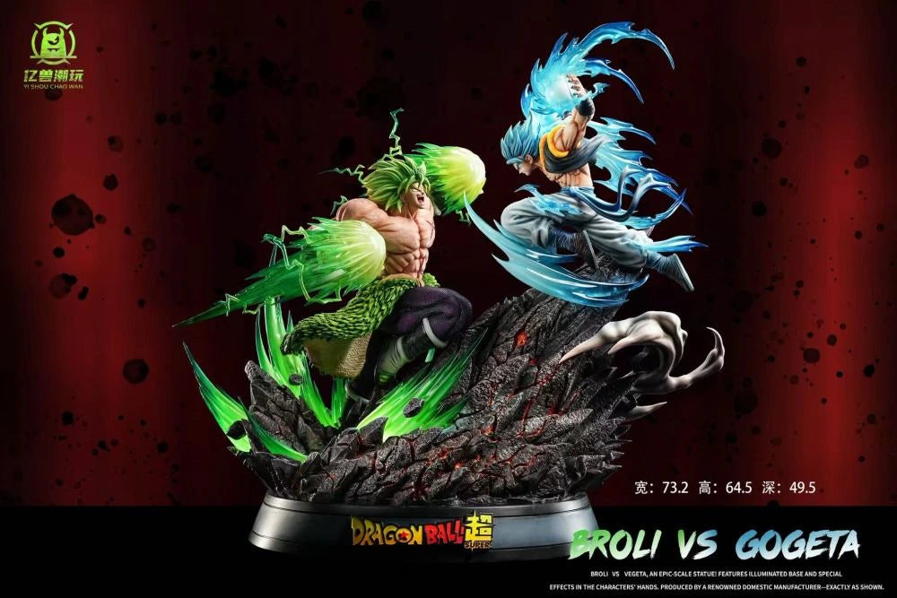 Preventa Resina Broly vs Gogeta Figura Dragon Ball Yi Shou Estudio