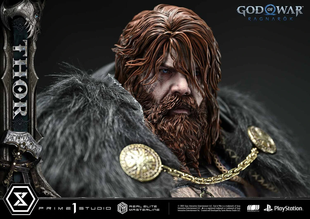 Preventa Resina Thor Deluxe Figura God of War: Ragnarok Prime 1 (Licencia) Estudio