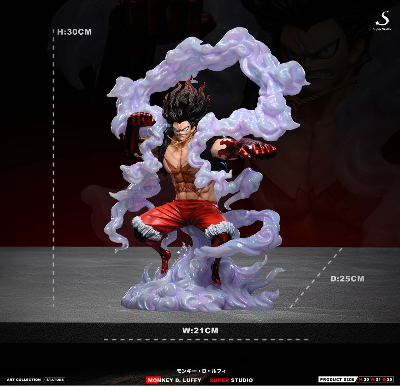 Preventa Resina Monkey D. Luffy "Gear 4" Figura One Piece Super  Estudio