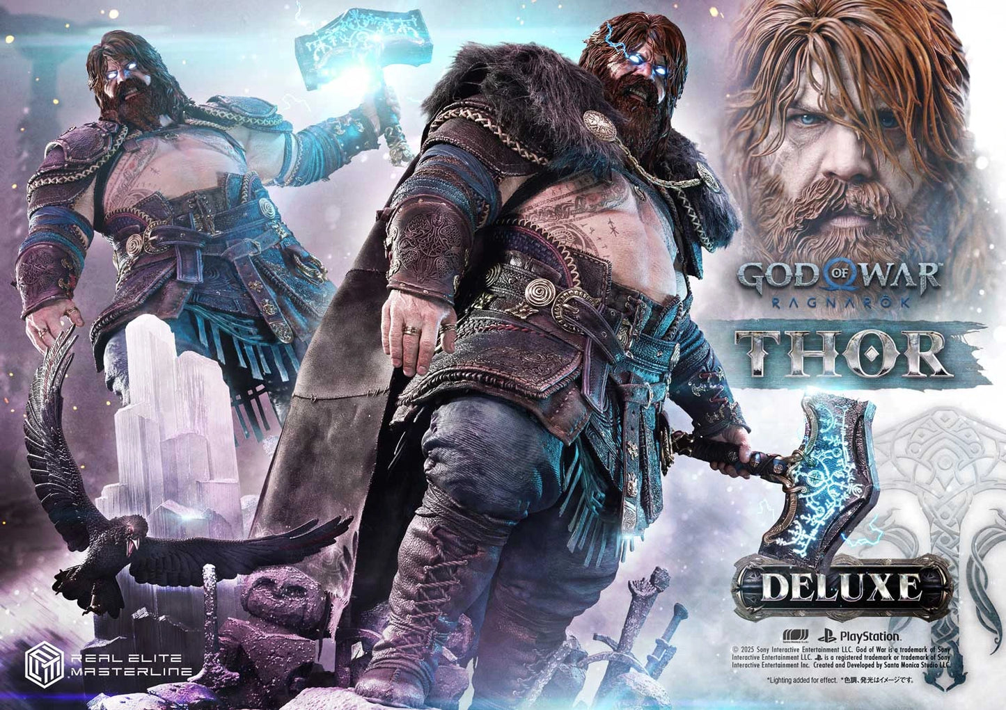 Preventa Resina Thor Deluxe Figura God of War: Ragnarok Prime 1 (Licencia) Estudio