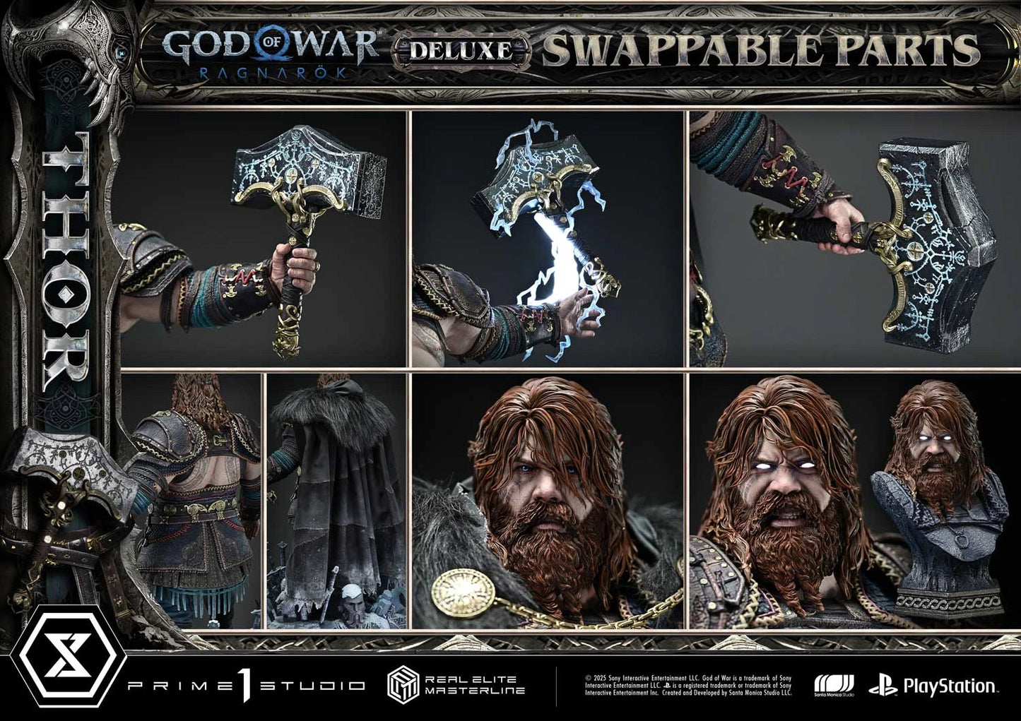 Preventa Resina Thor Deluxe Figura God of War: Ragnarok Prime 1 (Licencia) Estudio