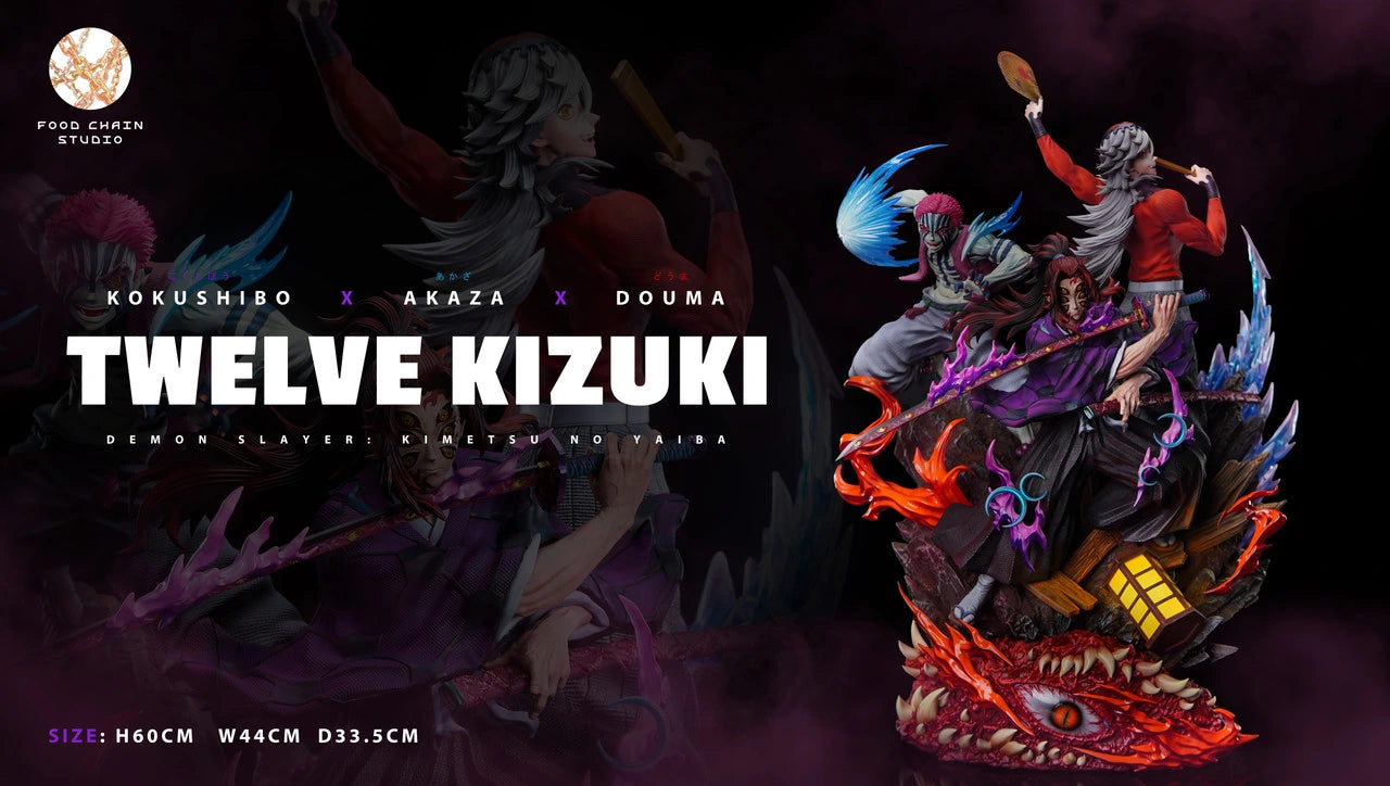 Preventa Resina Kokushibo, Akaza & Douma Figura Demon Slayer Food Chain Estudio