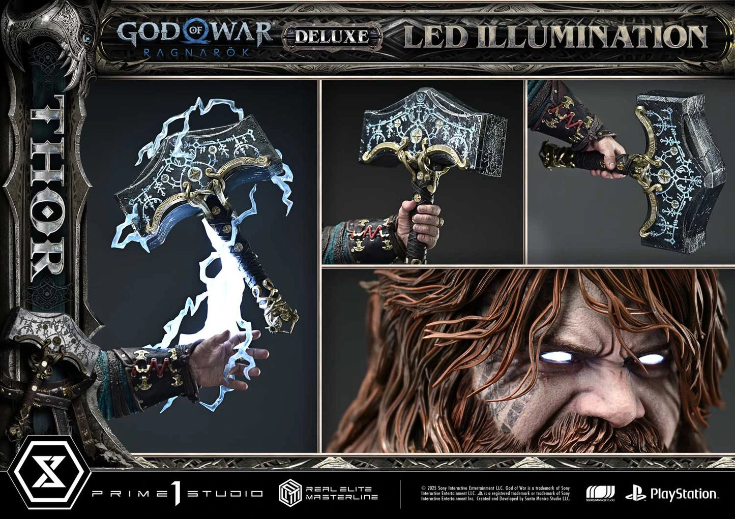 Preventa Resina Thor Deluxe Figura God of War: Ragnarok Prime 1 (Licencia) Estudio