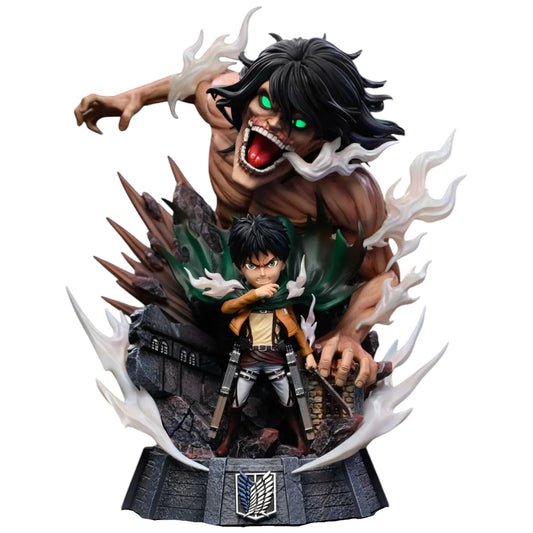 Preventa Resina Eren & Titan de Ataque Figura Attack On Titan D Estudio